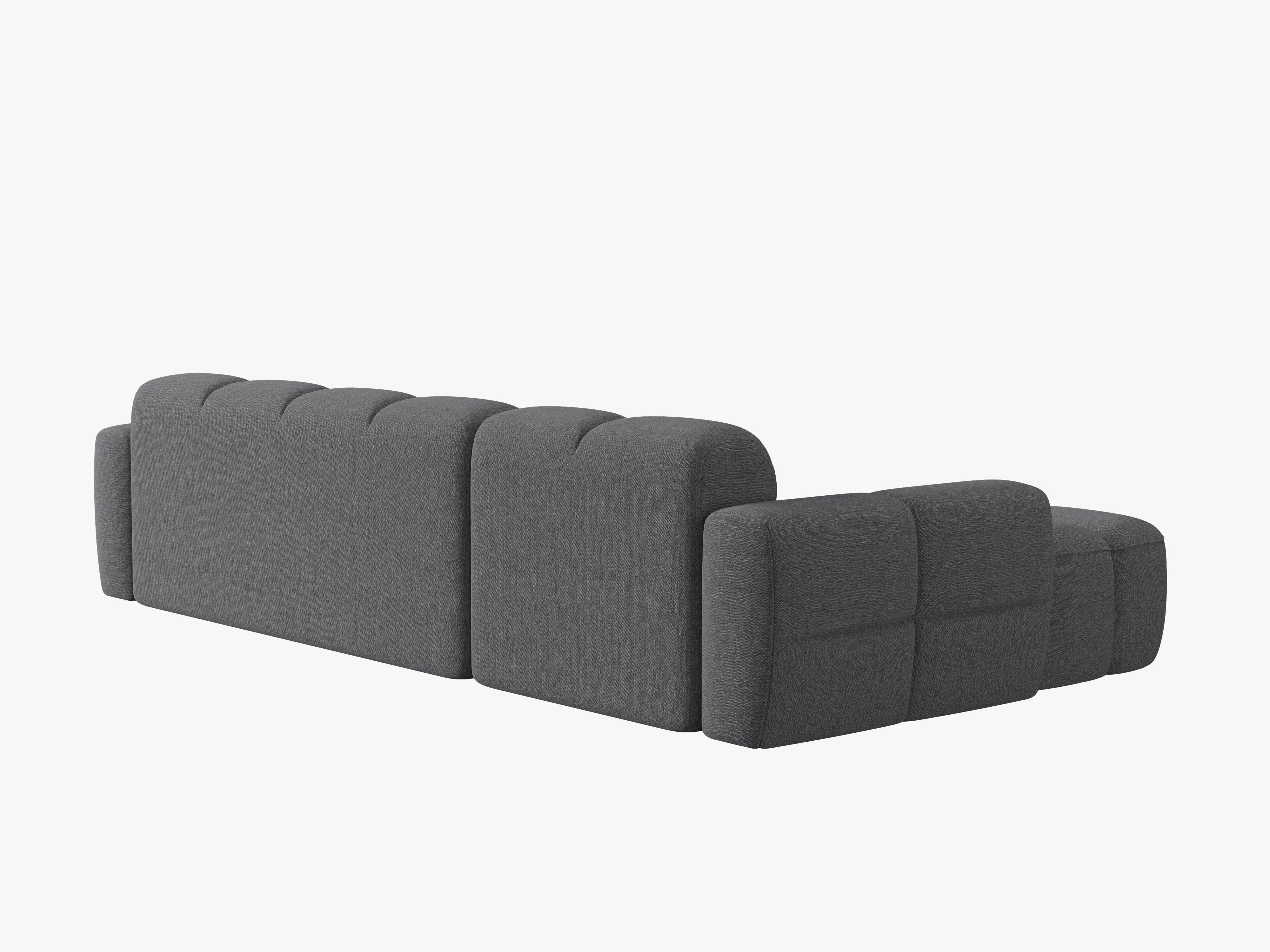 Linksseitige Eckcouch LISA dunkelgrau Chenille [Monika] [Julia spr]