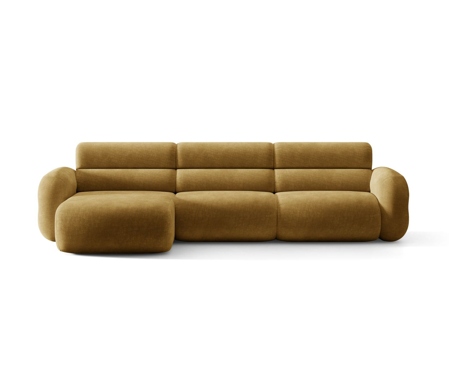 Linker NEO-Ecksofa in senfgelbem Chenille