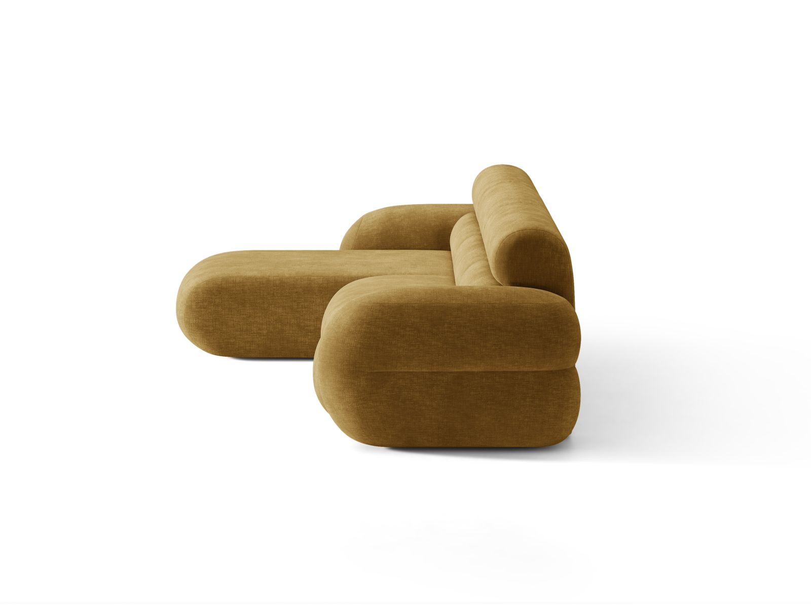 Linker NEO-Ecksofa in senfgelbem Chenille