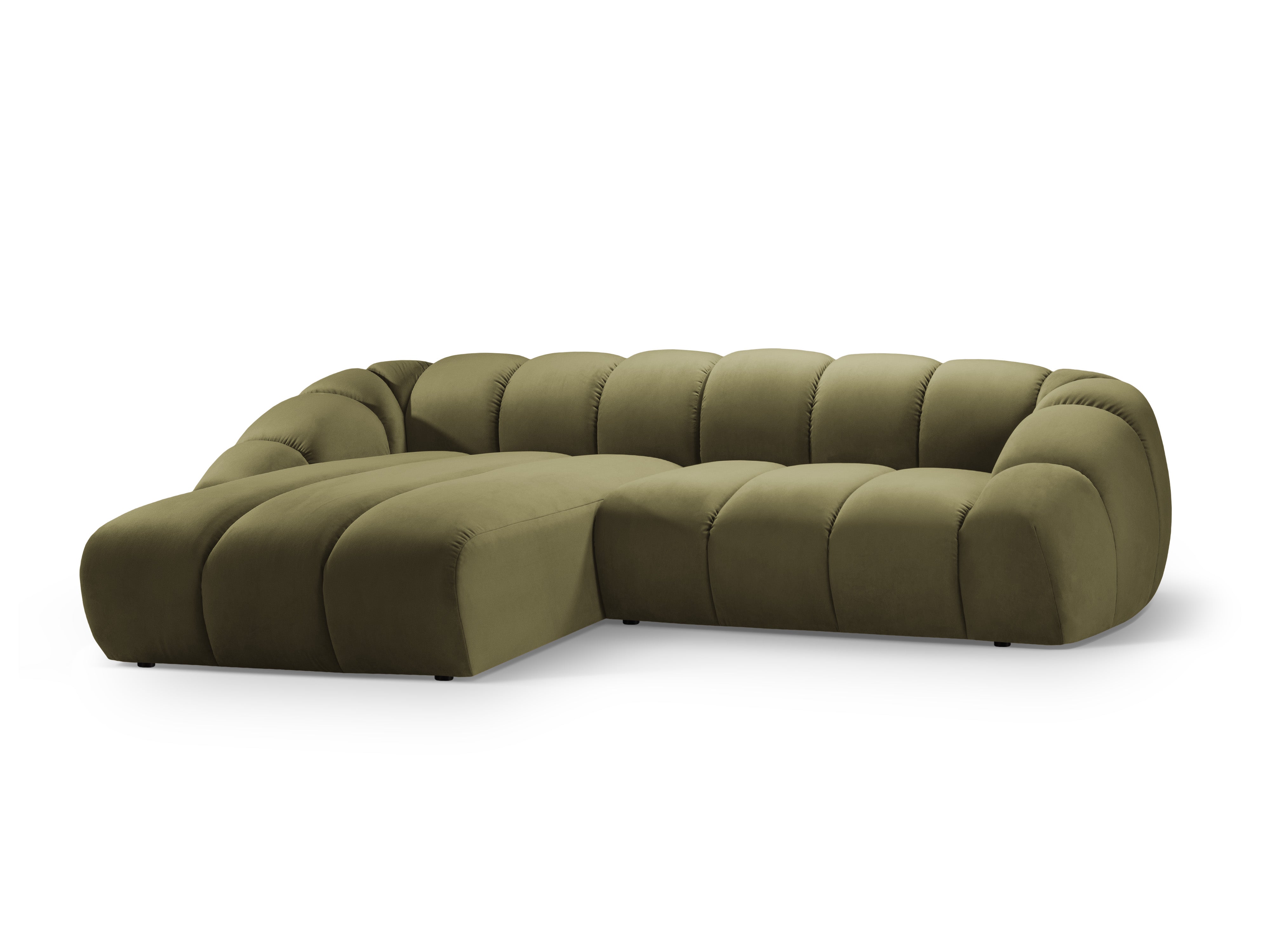 Samt linke Ecke Sofa, "Diana", 4 Sitze, Grün, 334x182x72
In Europa gemacht