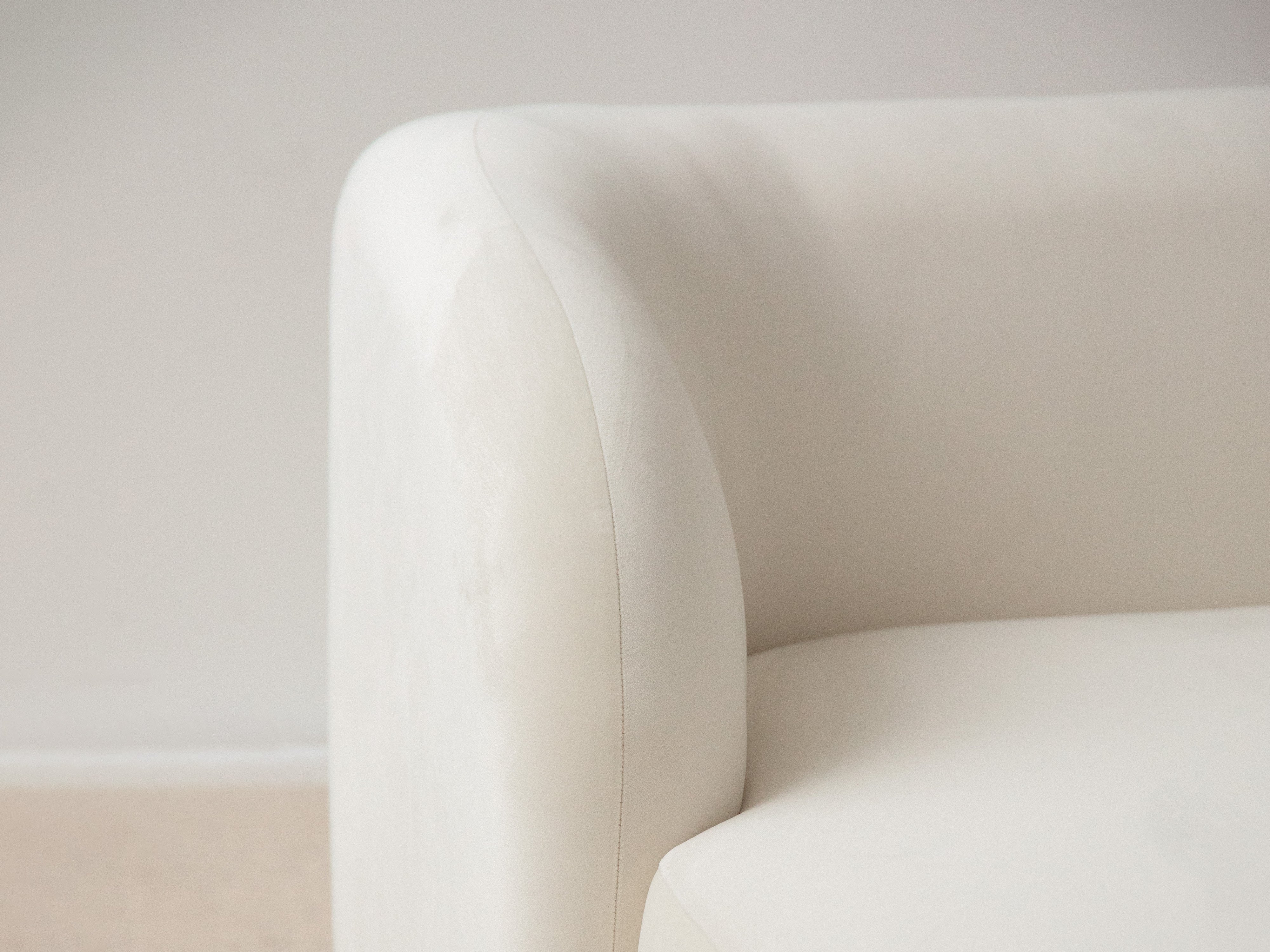 4-sitziger linker Ecksofa MILEY Elfenbein Chenille