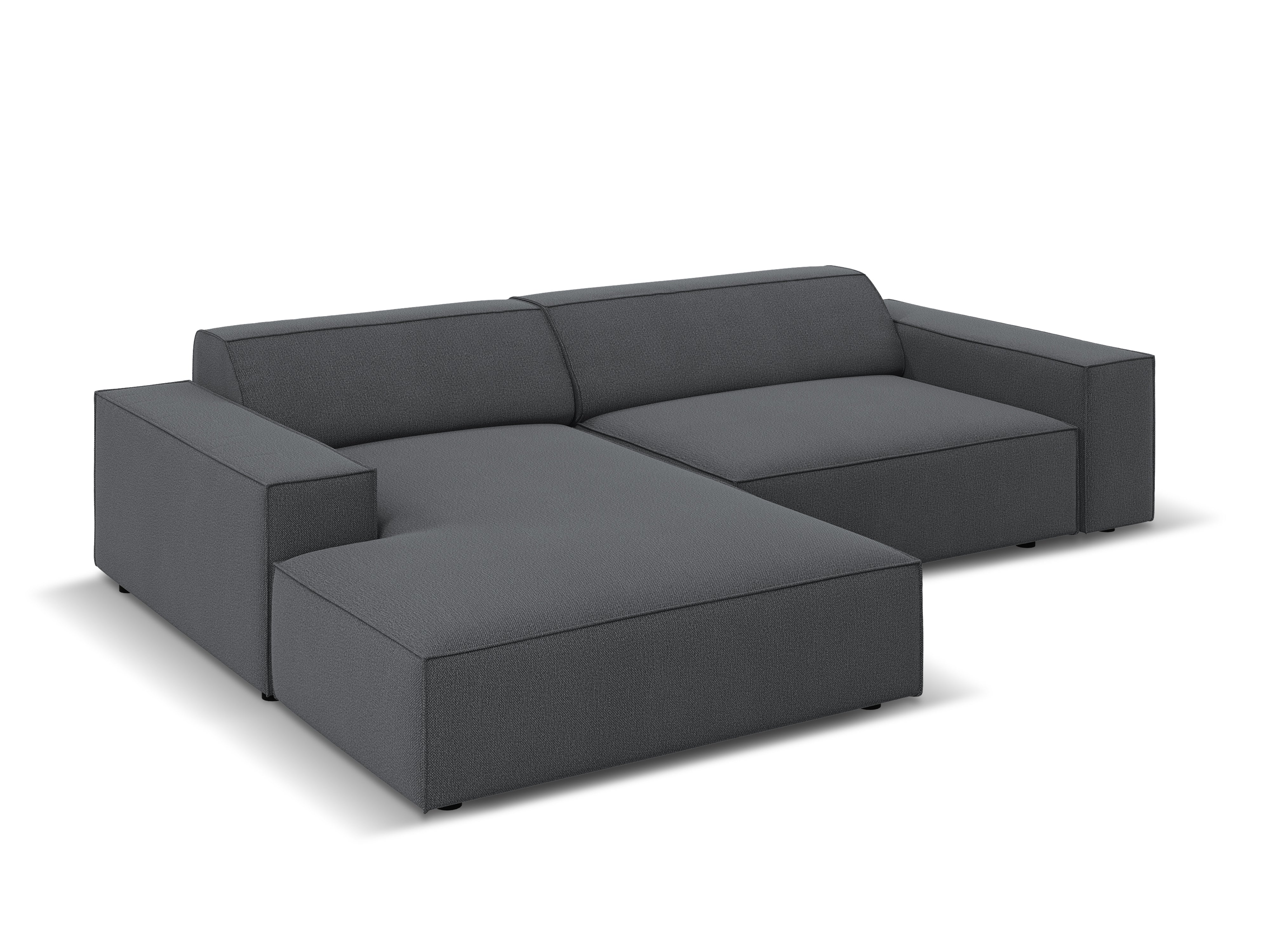 Linksseitige 3-Sitzer-Eckcouch JODIE in Grau