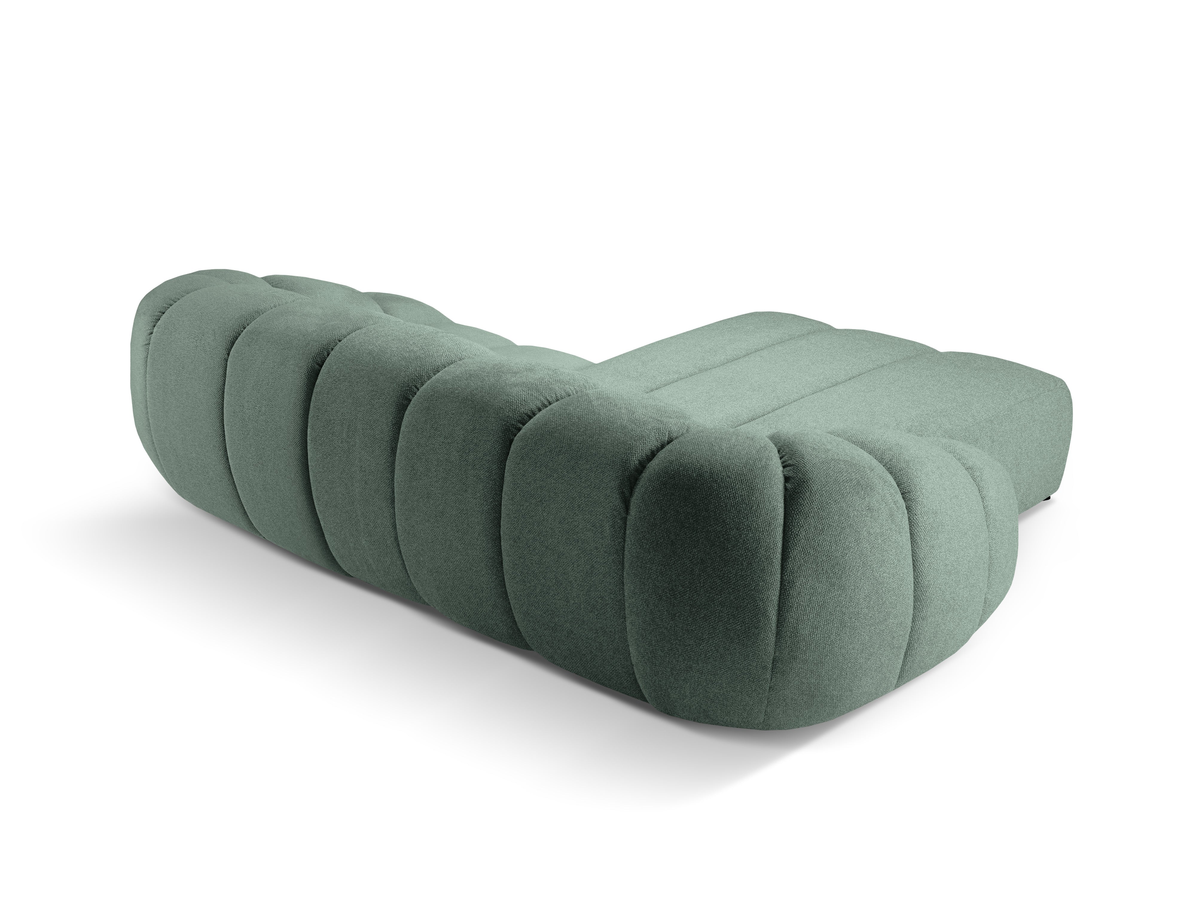 Dreisitzer-Ecksofa links DIANA mintgrüner Chenille