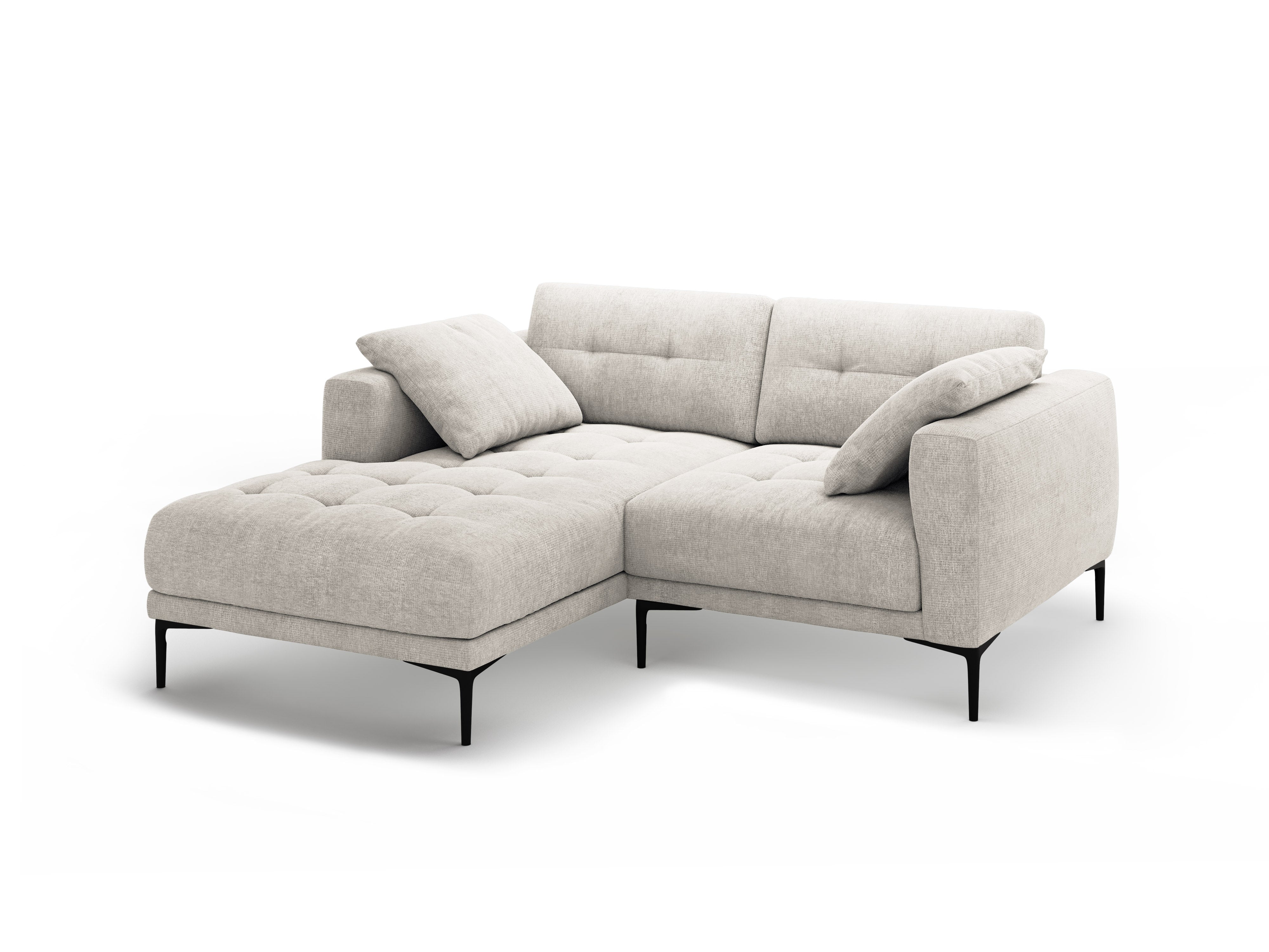 Ecksofa links BEMY beige Chenille