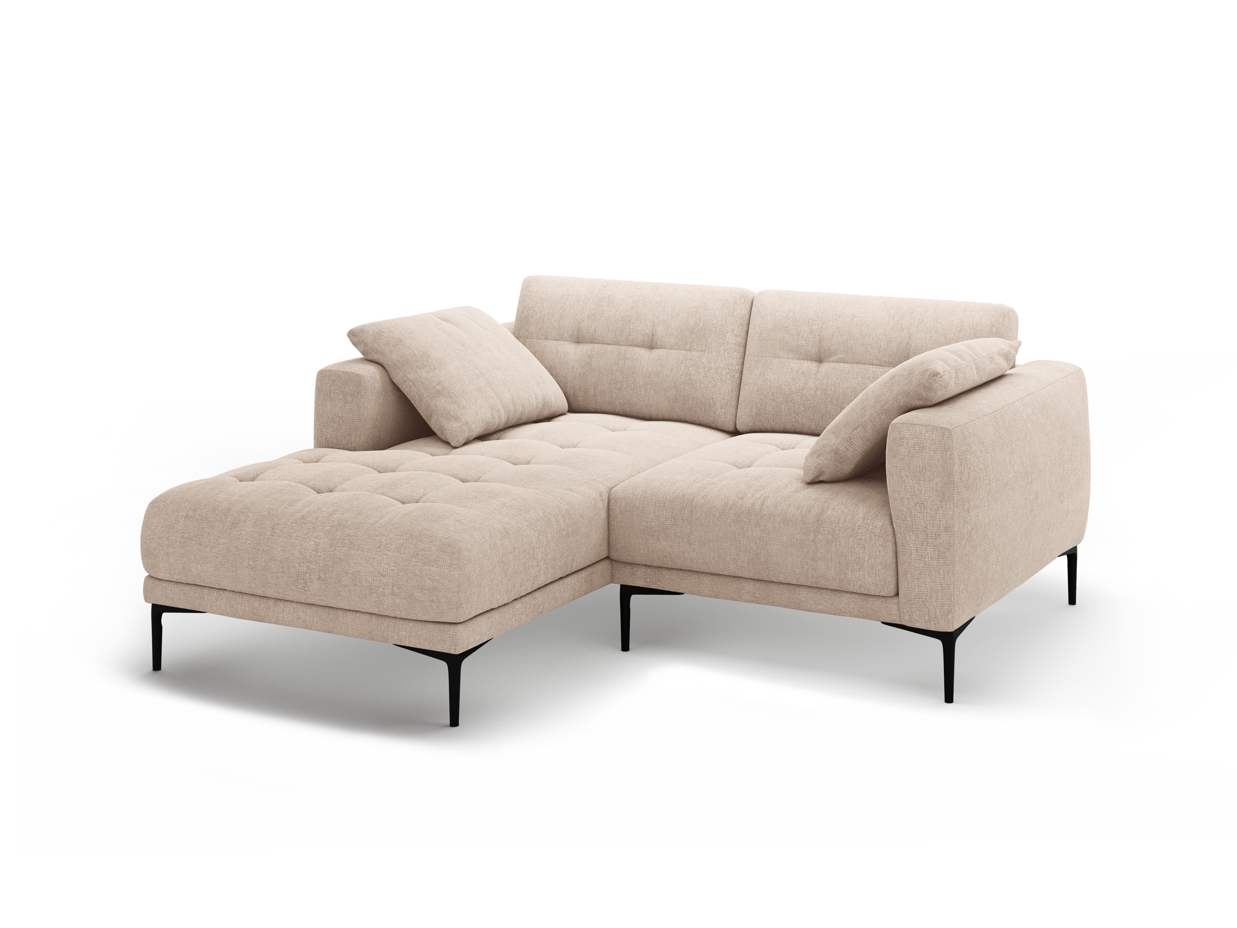 Left-facing corner sofa BEMY sand chenille