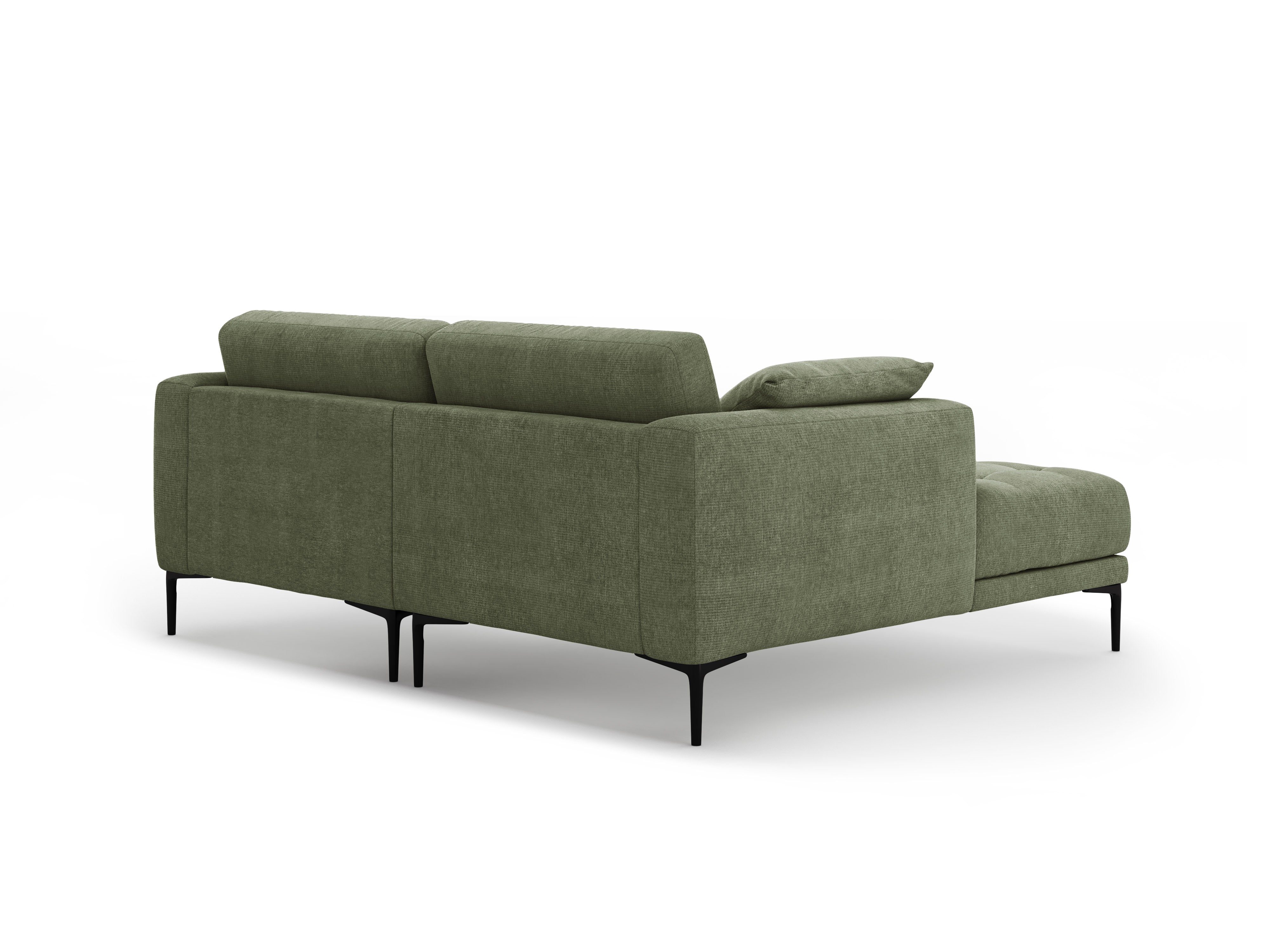Ecksofa links BEMY olivgrüner Chenille