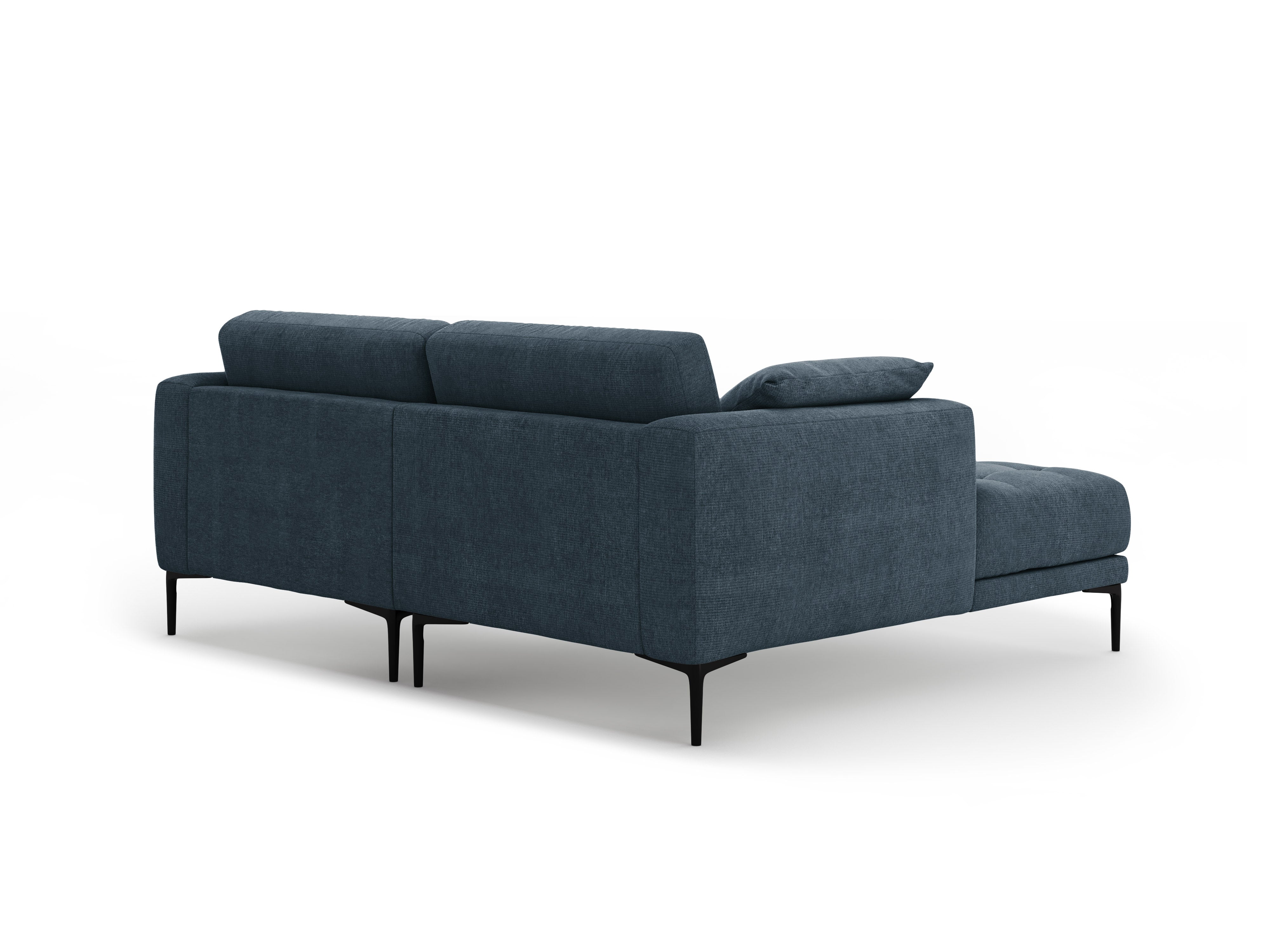 Ecksofa links BEMY dunkelblaues Chenille