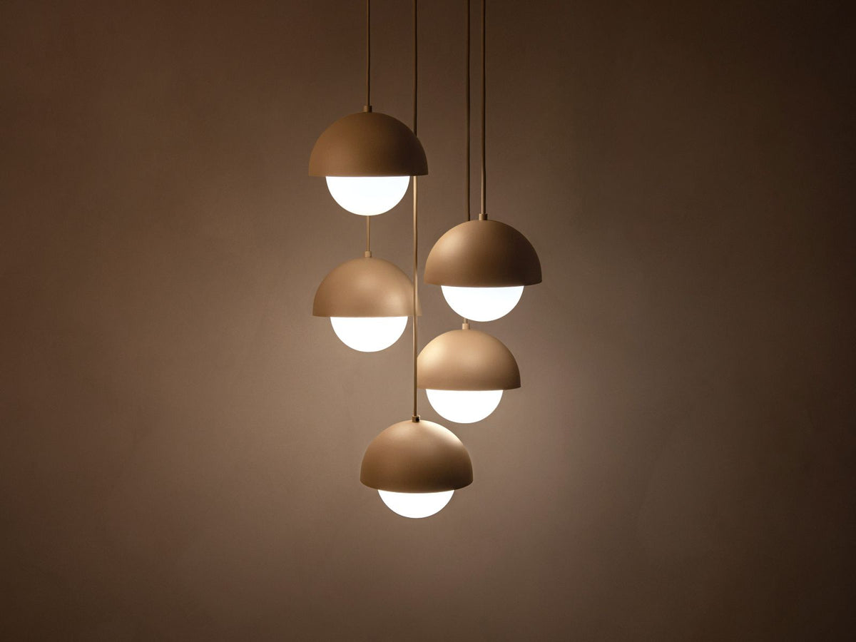Lampa wisząca 5-punktowa KORA piaskowy – ujęcie 2