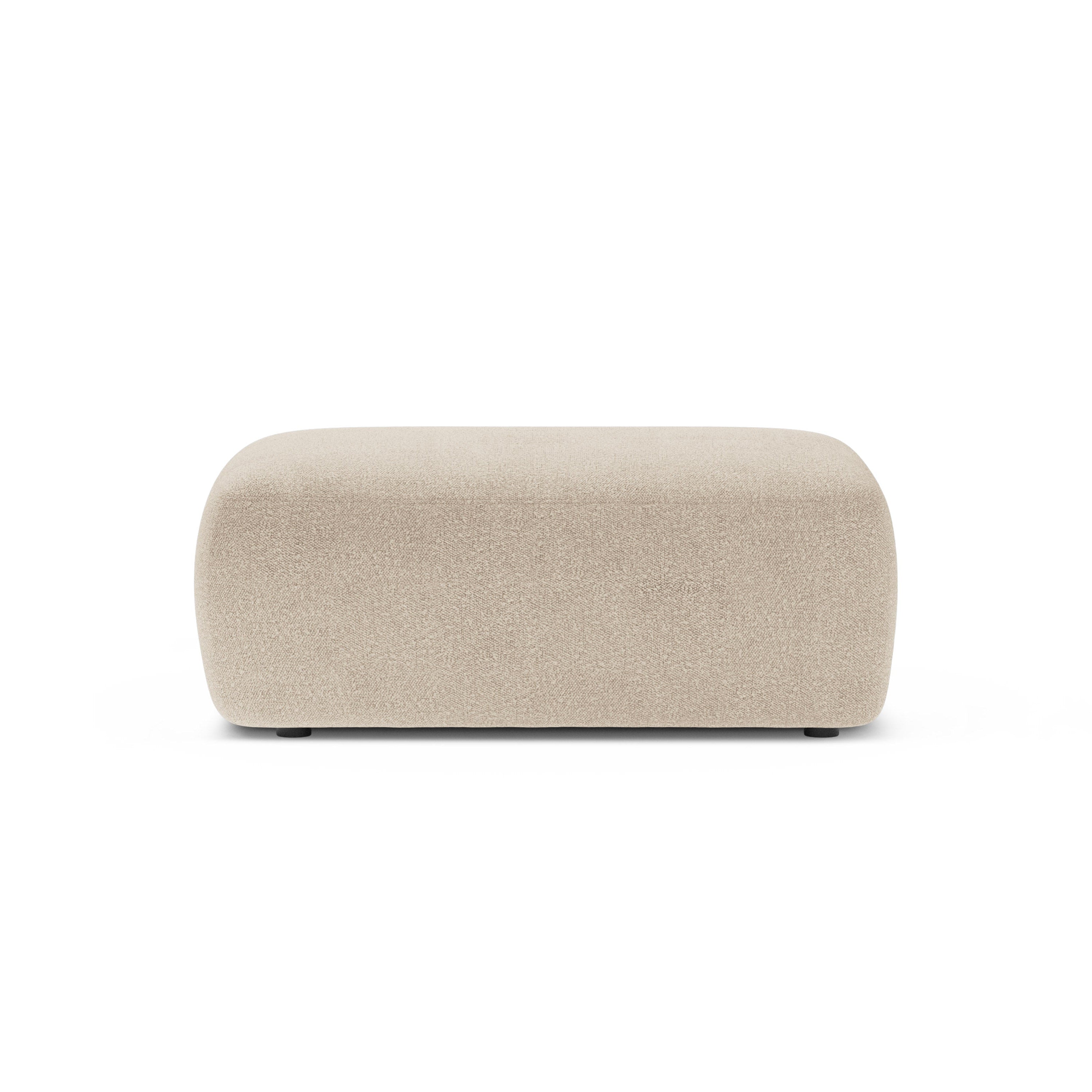 Rechteckiger Hocker KATE beige Boucle