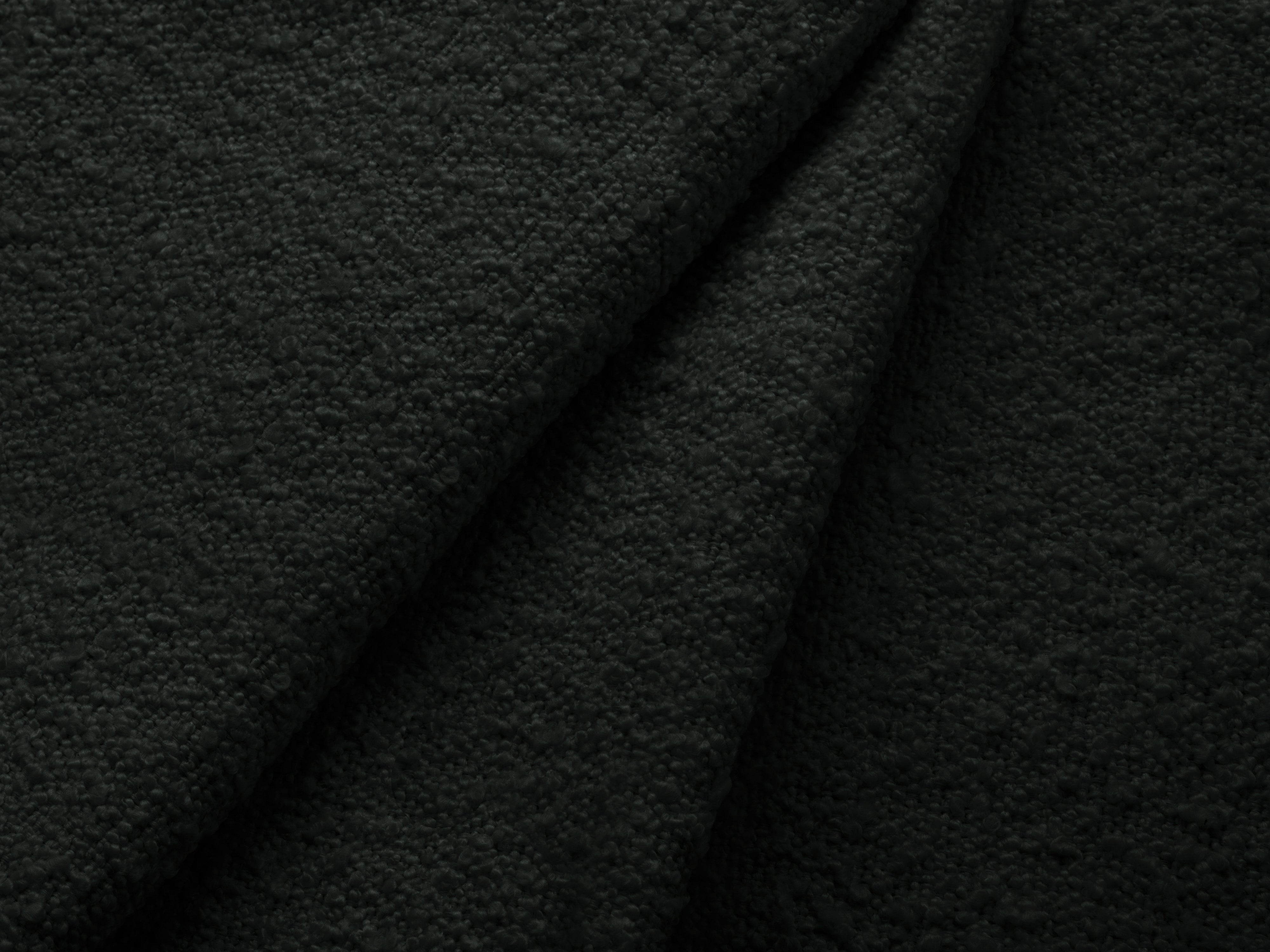 Rechteckiger Hocker KATE schwarzes Boucle