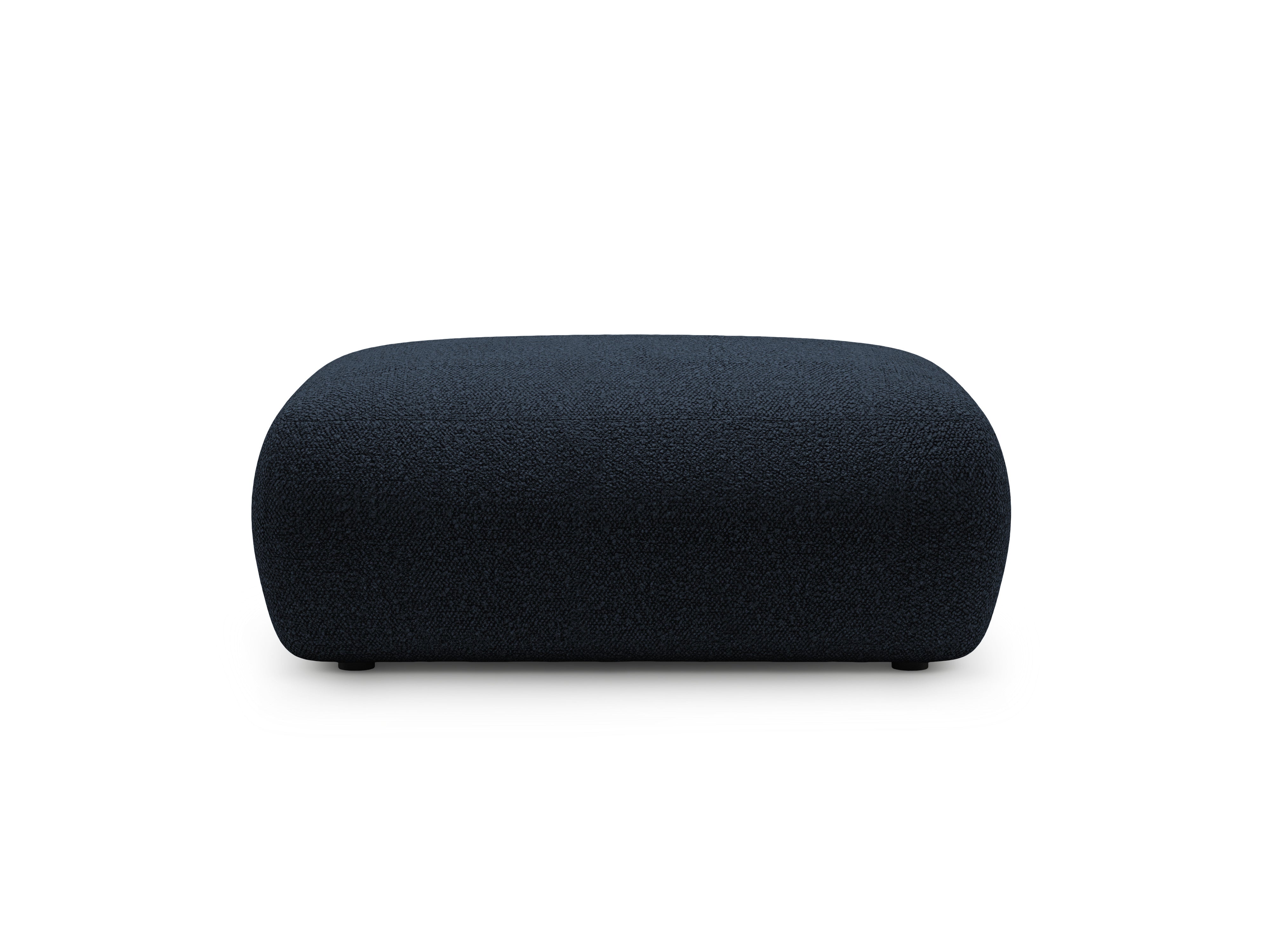 Rechteckiger Pouf KATE in blauer Boucle