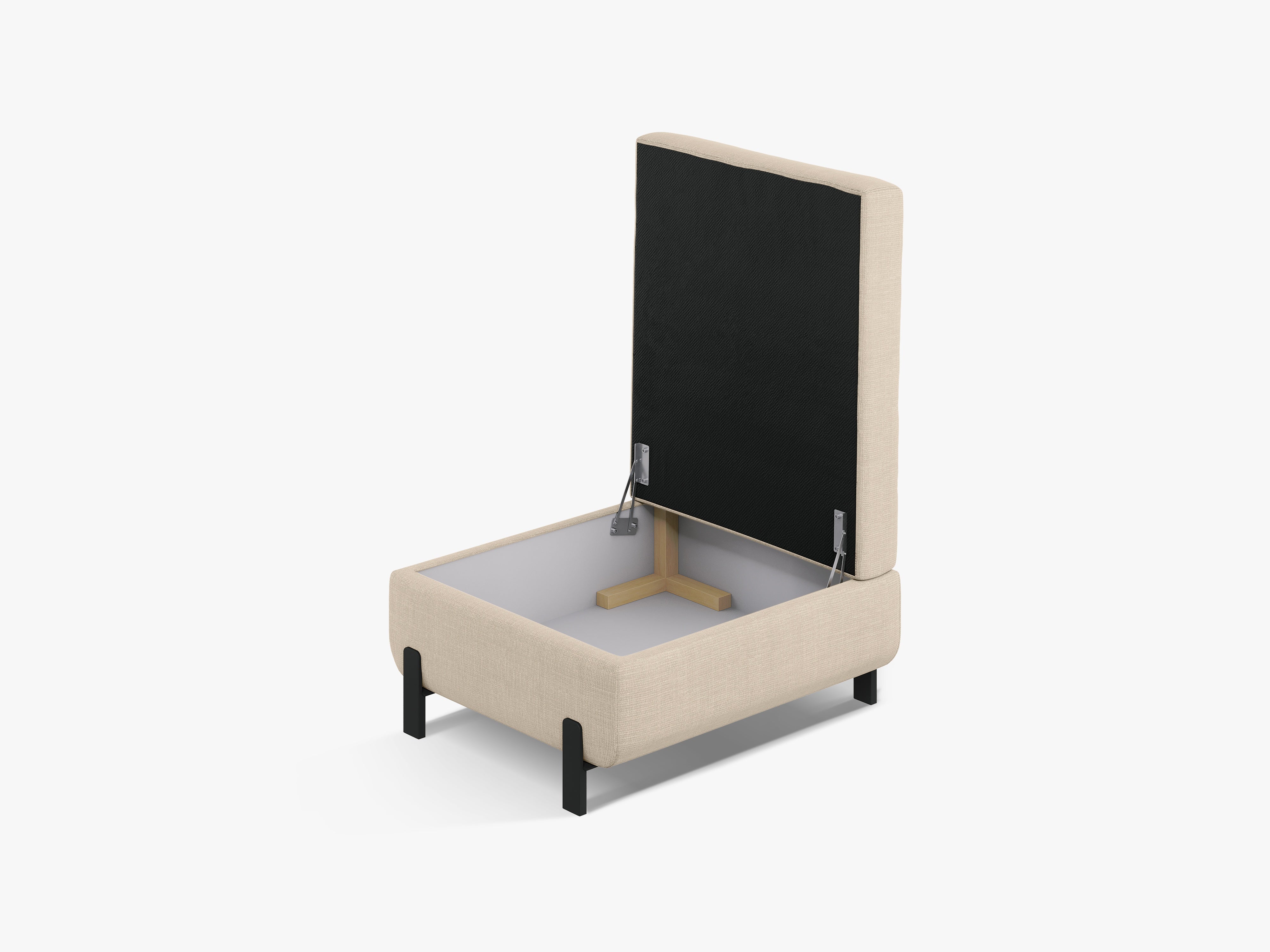 Puf with Box, "Gloria", 1 Seat, Beige, 87x72x46
Made in Europe