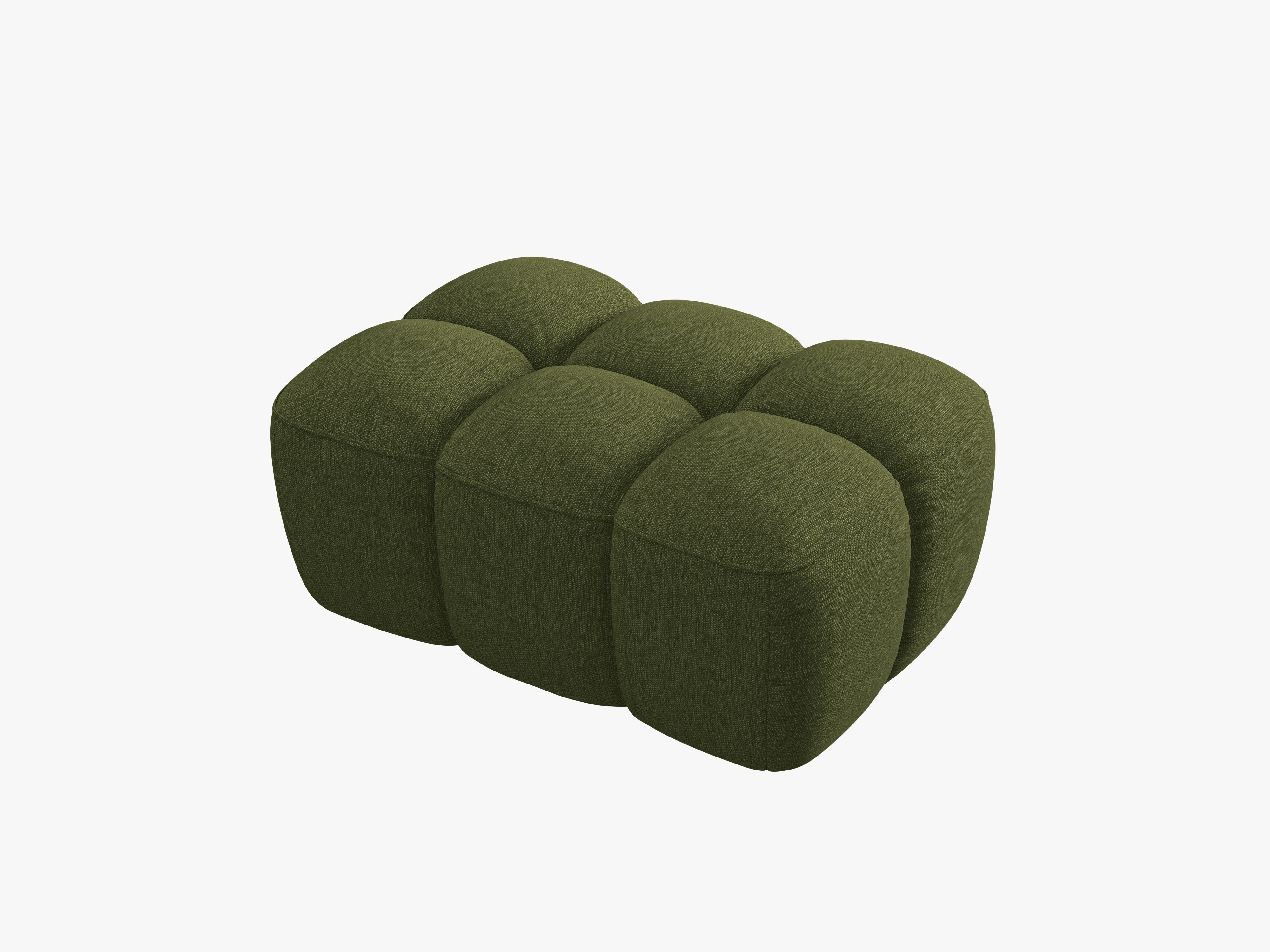 LISA green chenille pouf [Monika]