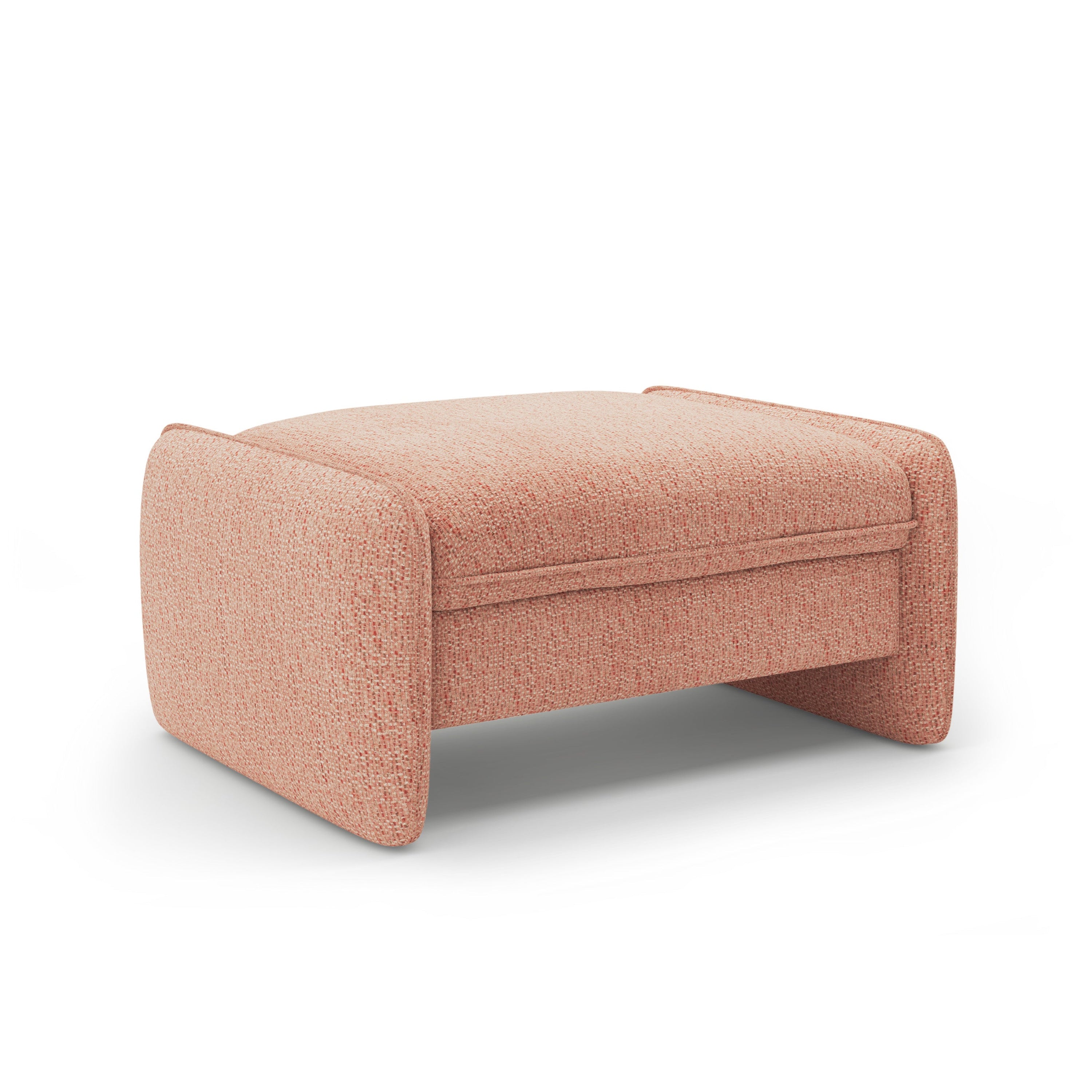 Puff GEORGIA in rosafarbenem Chenille