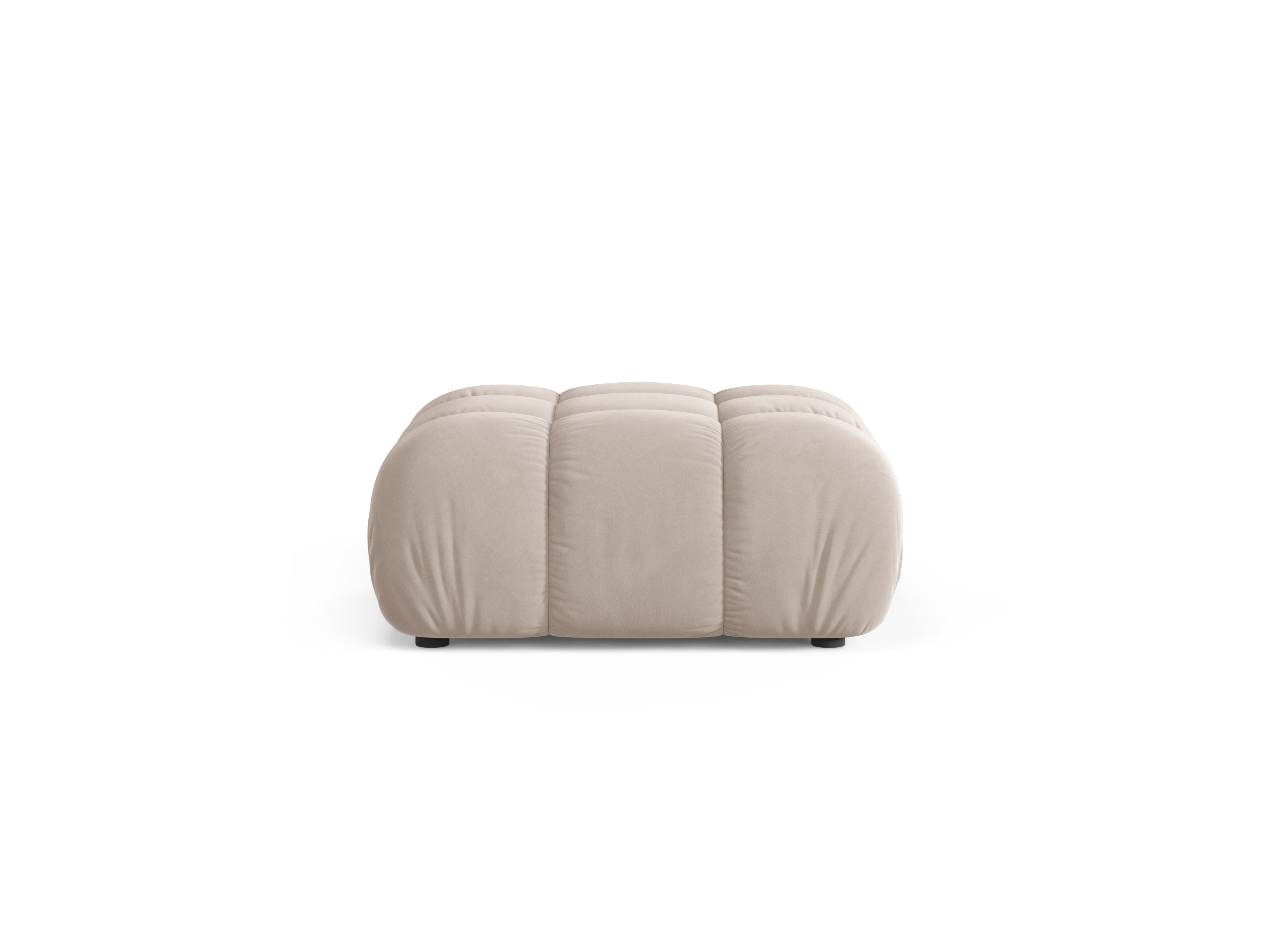 Puff / Modul BELLIS in hellem Beige Velours