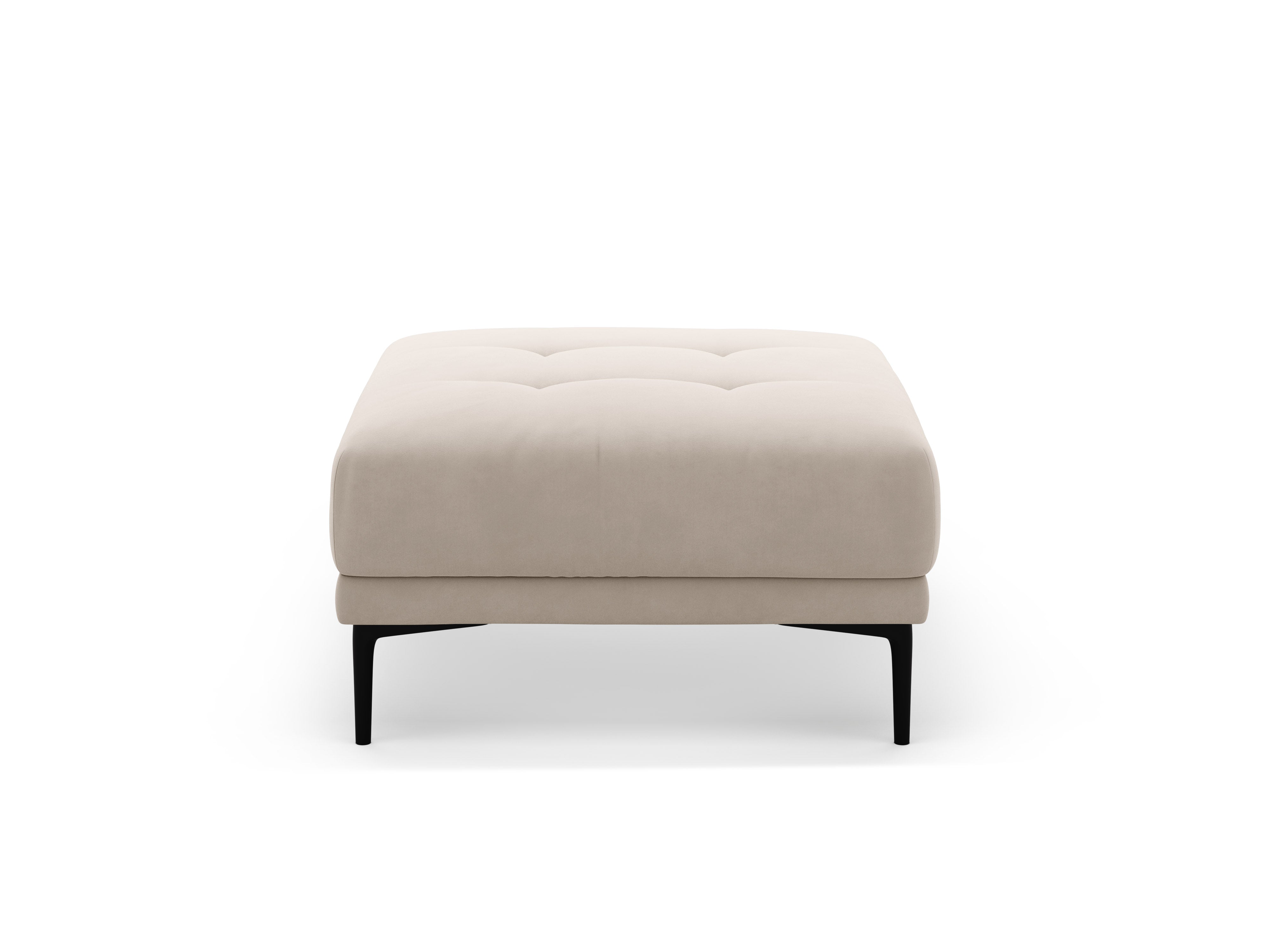Square Velvet Pouf BEMY Beige