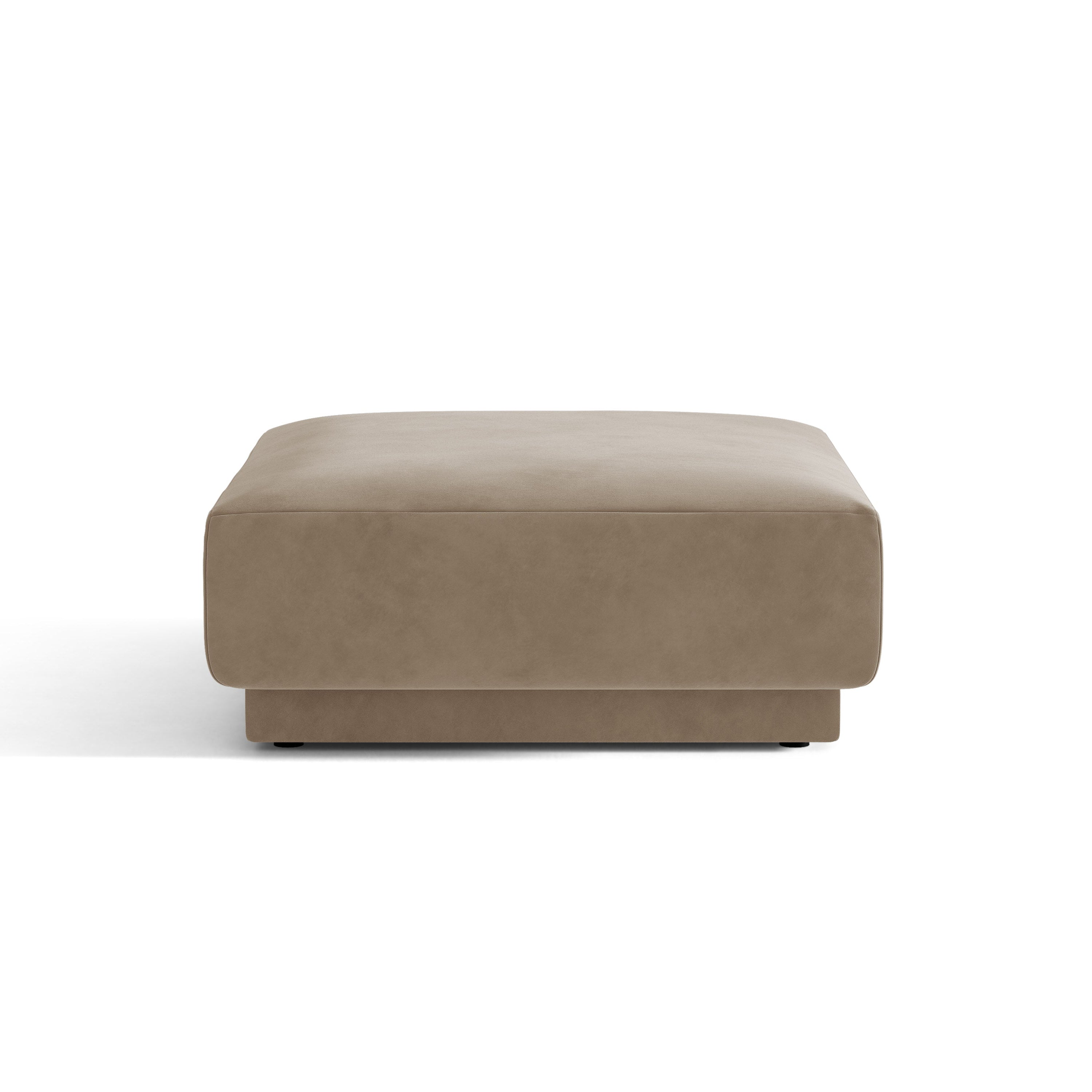 Miley Cappuccino Velvet Pouf