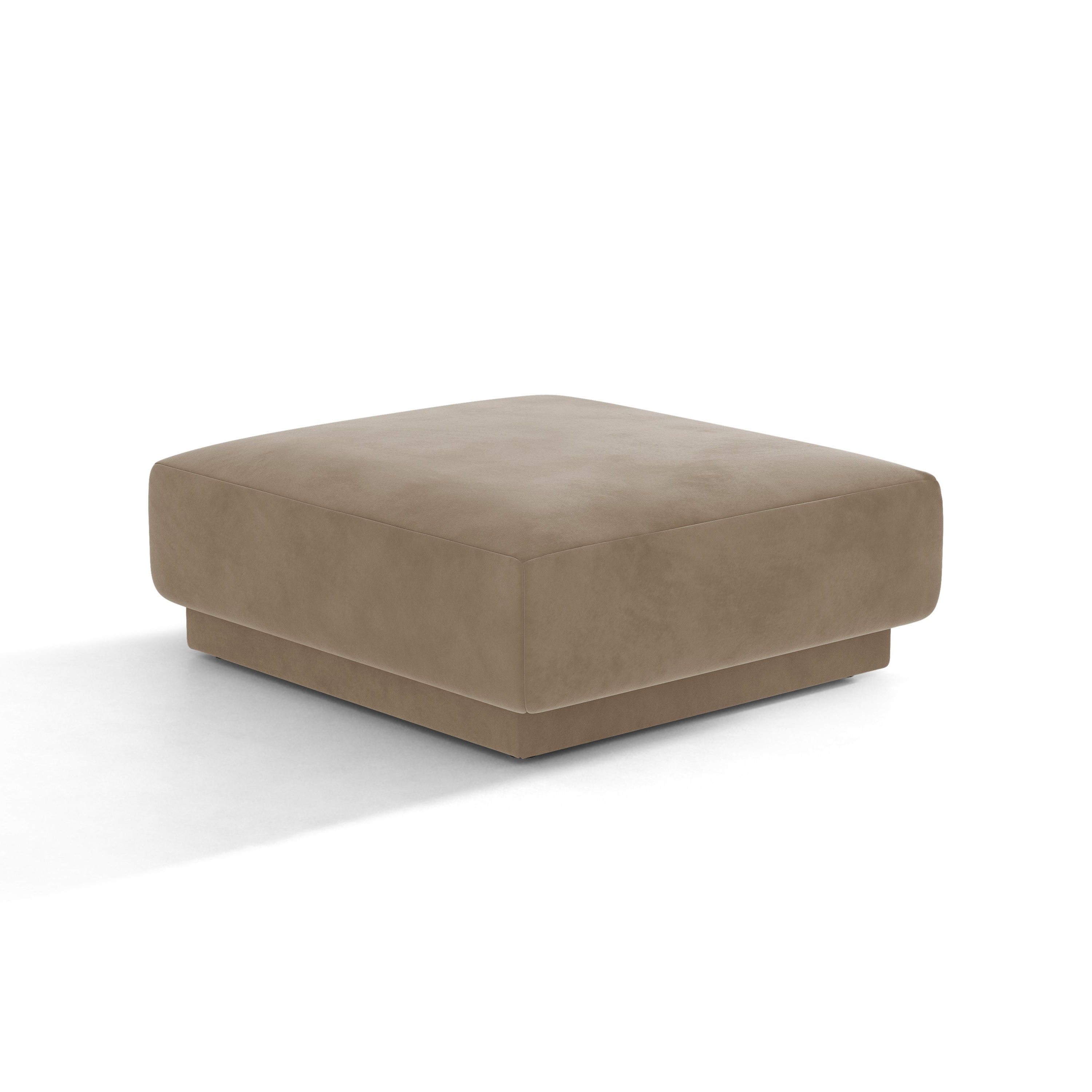Miley Cappuccino Velvet Pouf