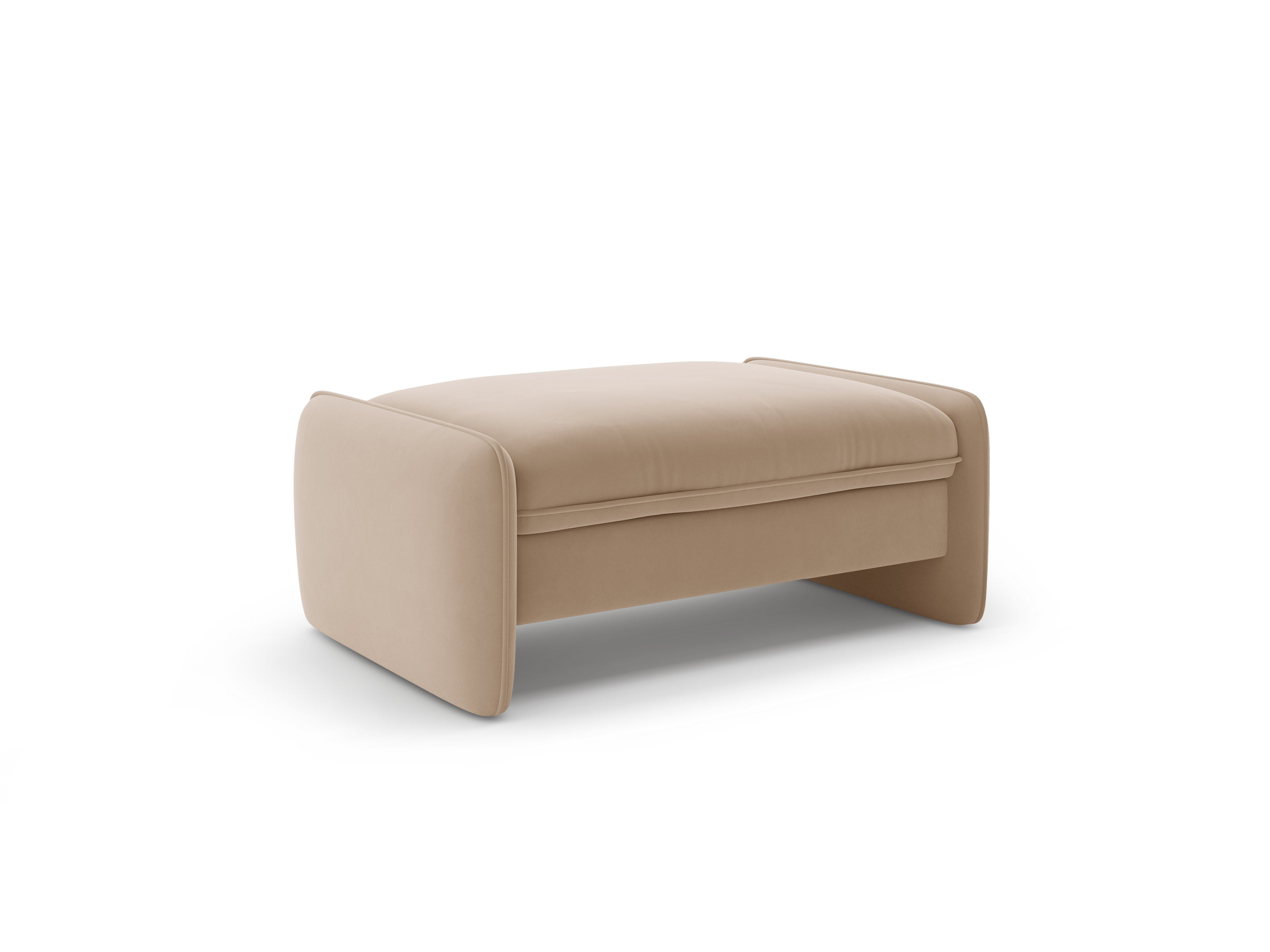 Samt-Pouf GEORGIA in Beige
