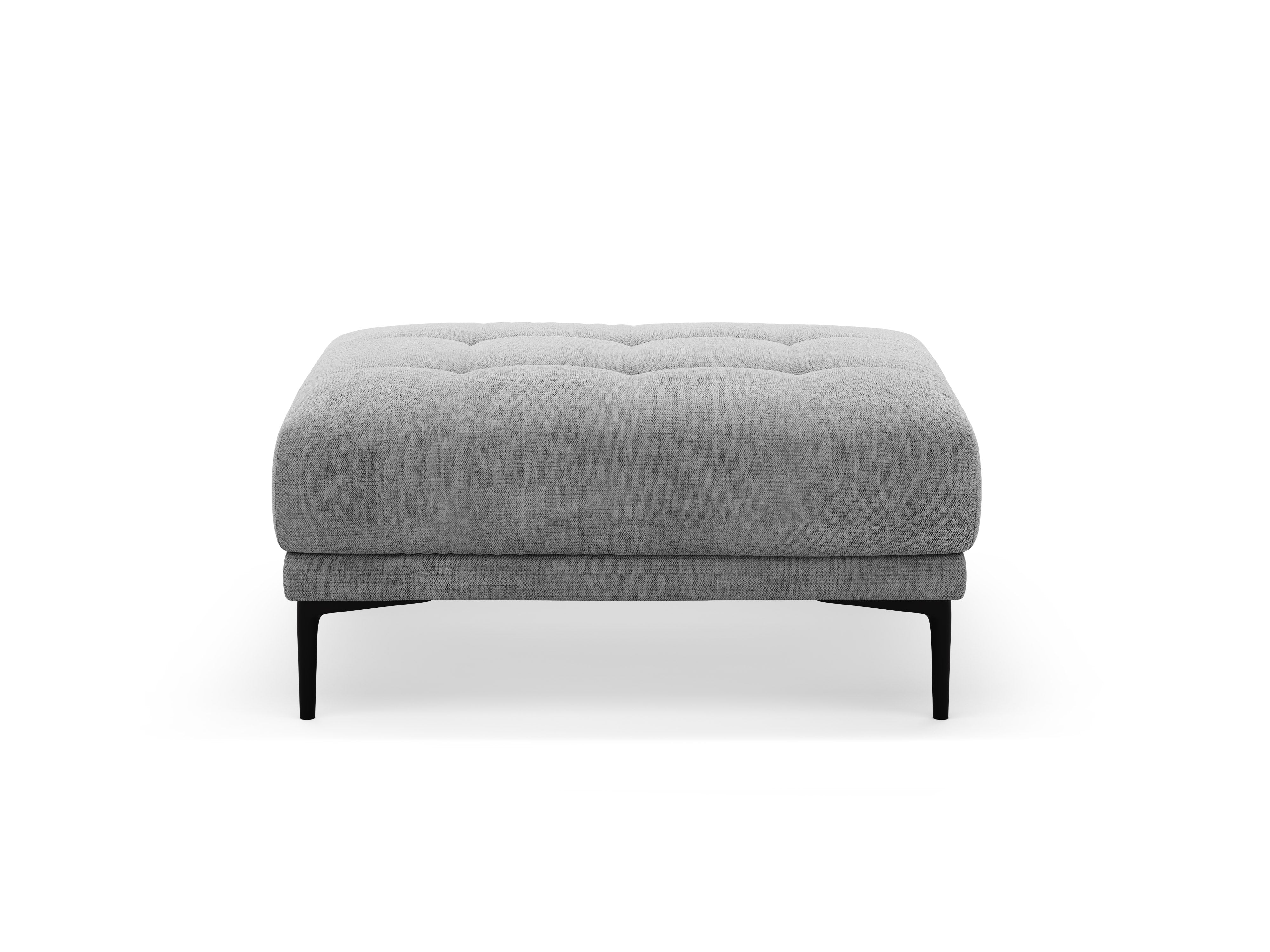 BEMY Gray Chenille Pouf