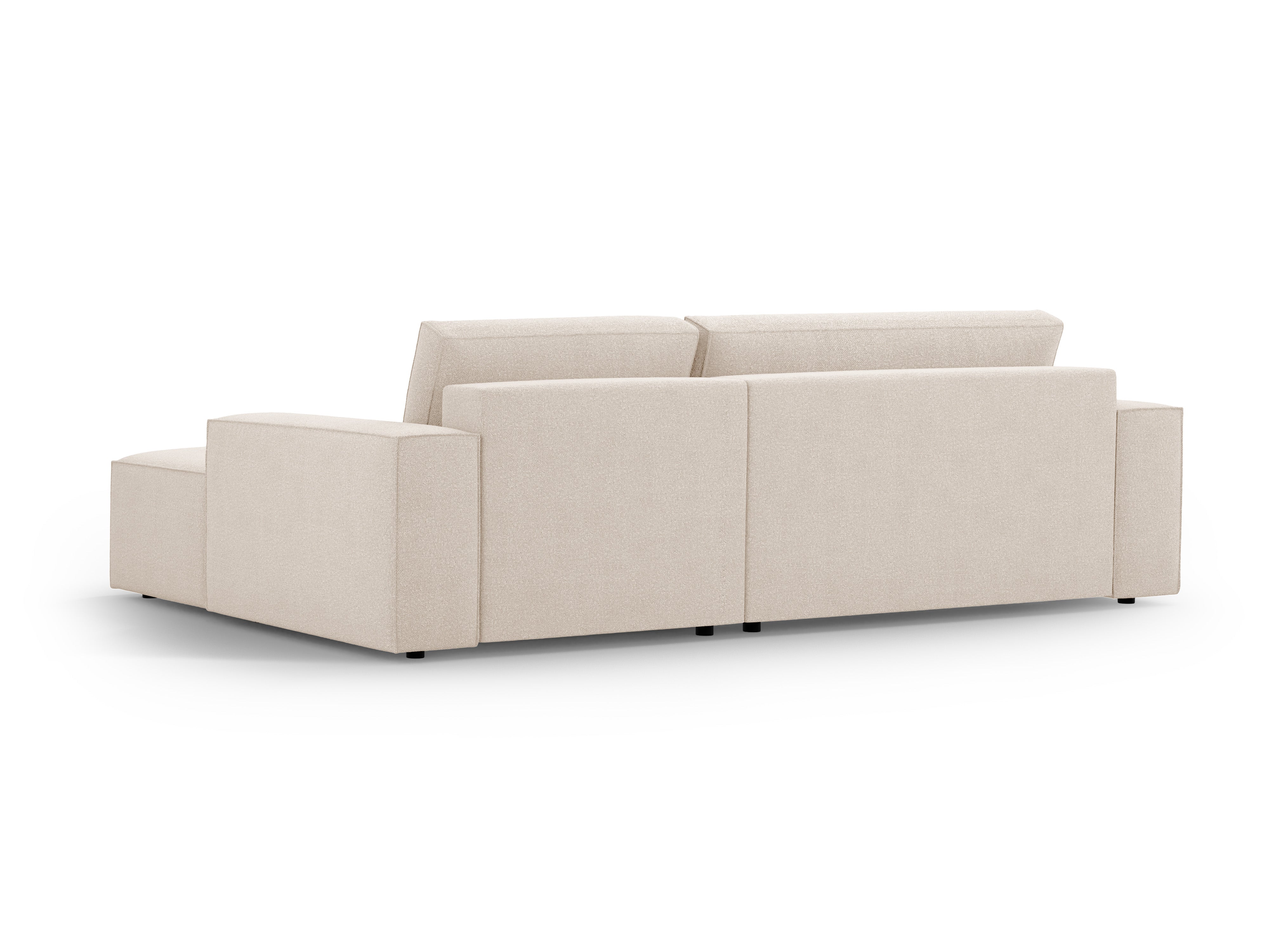 Right-facing corner sofa bed JODIE beige boucle