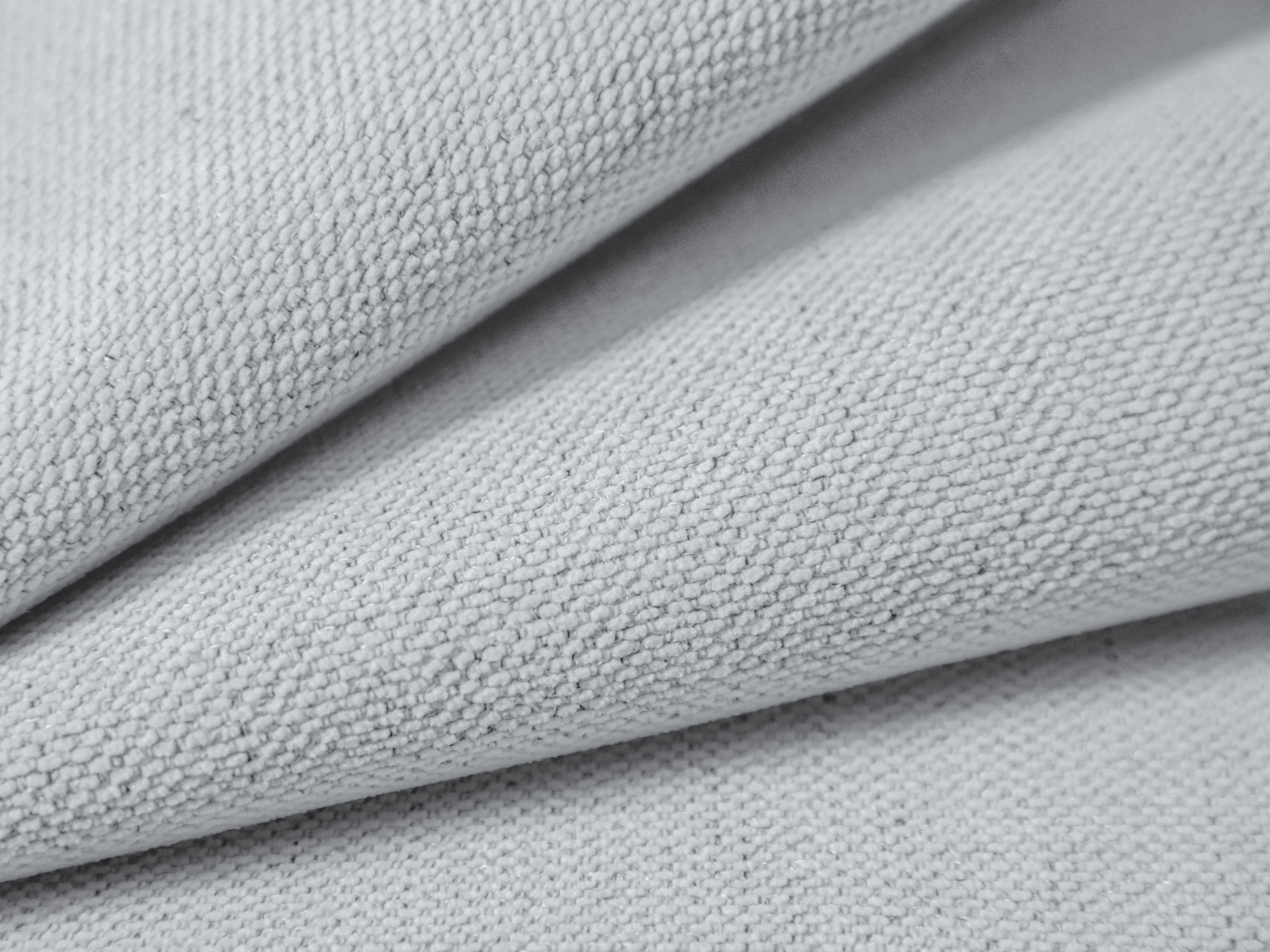 Rechtsseitige 3-Sitzer-Couch mit Schlaffunktion VICTOR in hellgrauem Chenille