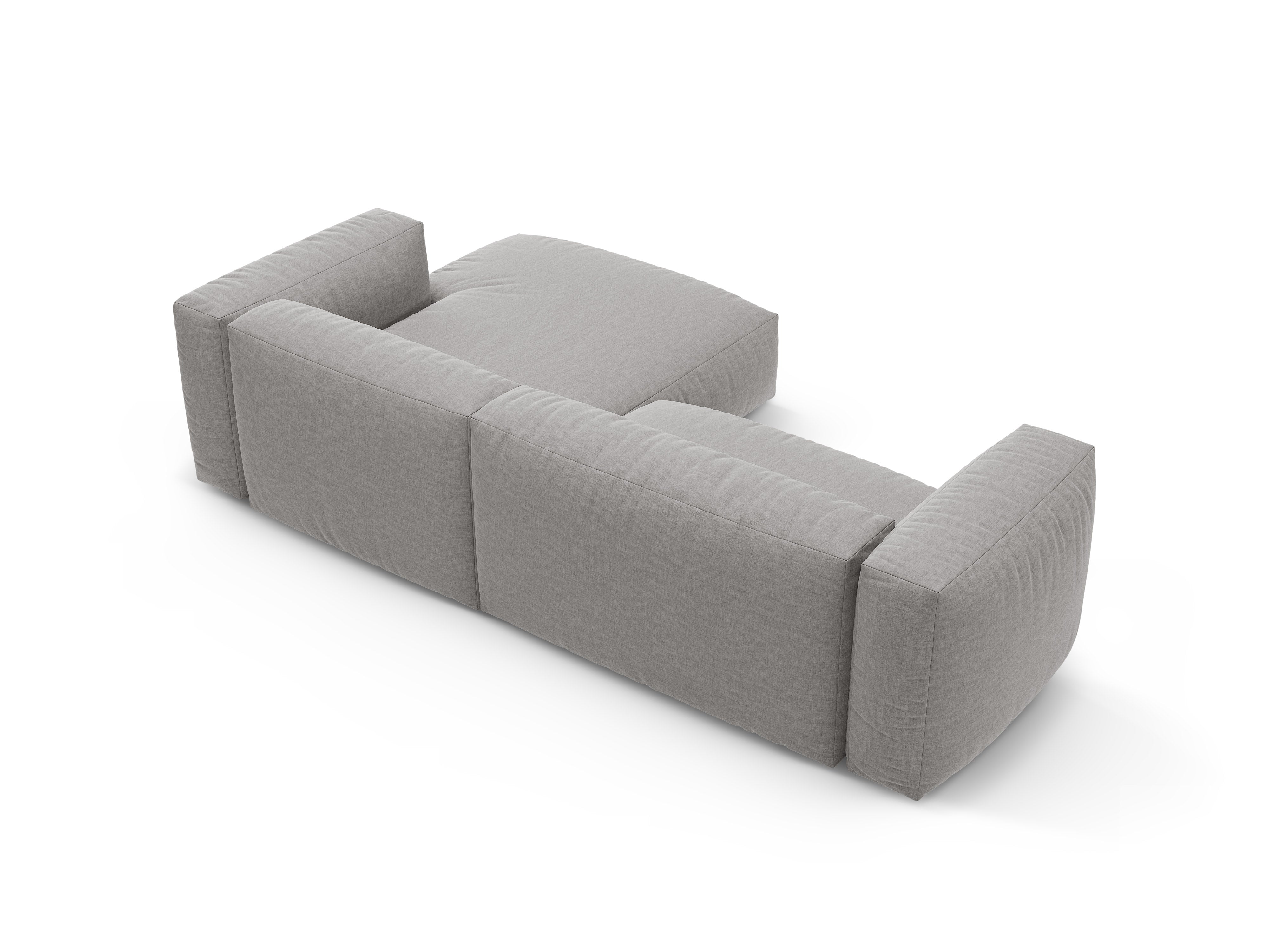 Right-facing corner sofa bed MARTINA light gray