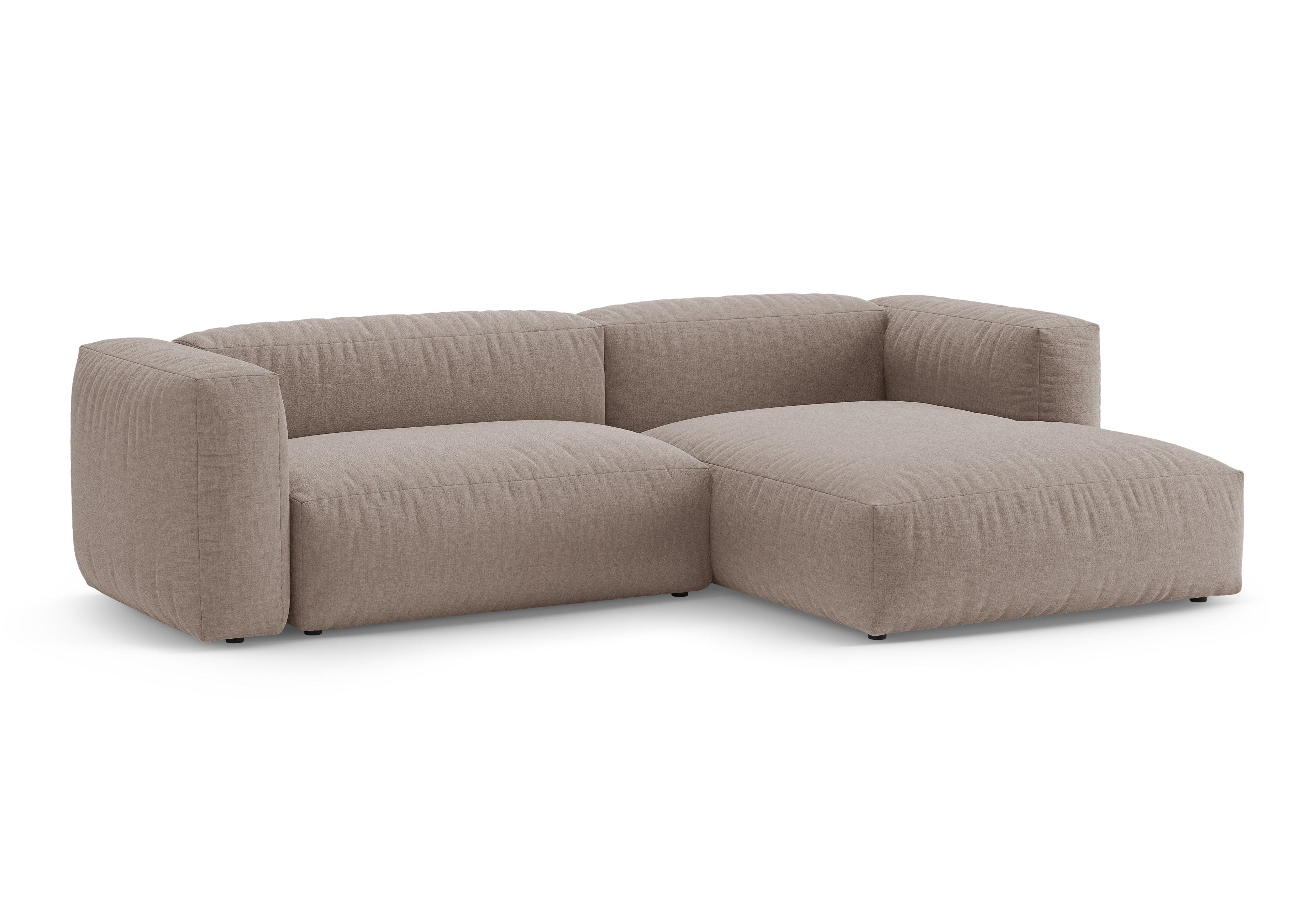 Rechtsseitige Schlafcouch MARTINA in Dunkelbeige