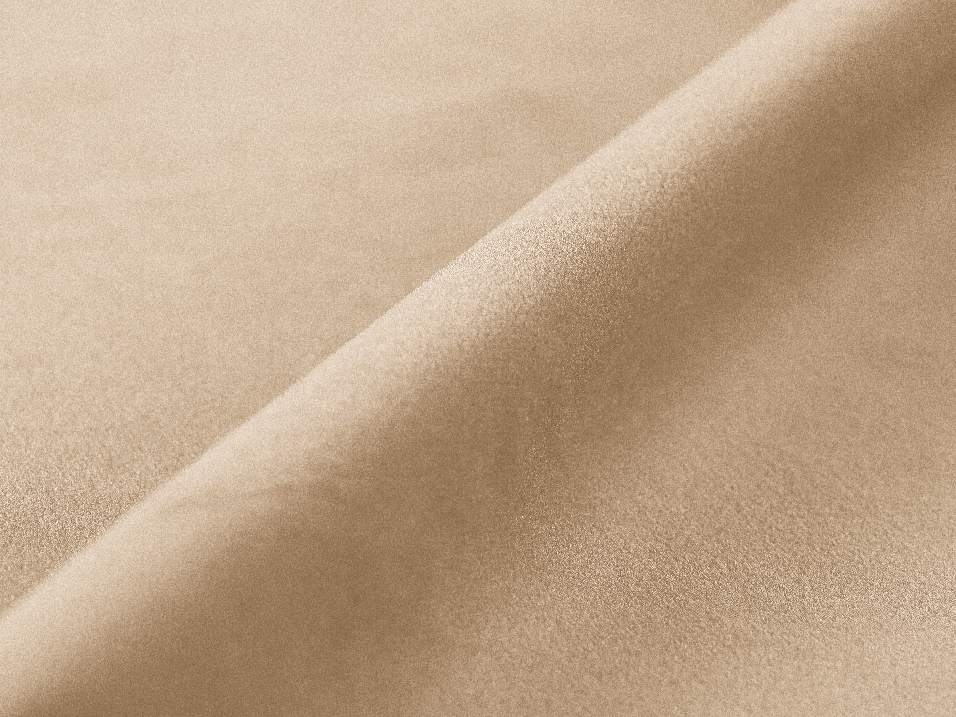 Right-facing velvet corner sofa for 3 people with sleeping function VICTOR beige