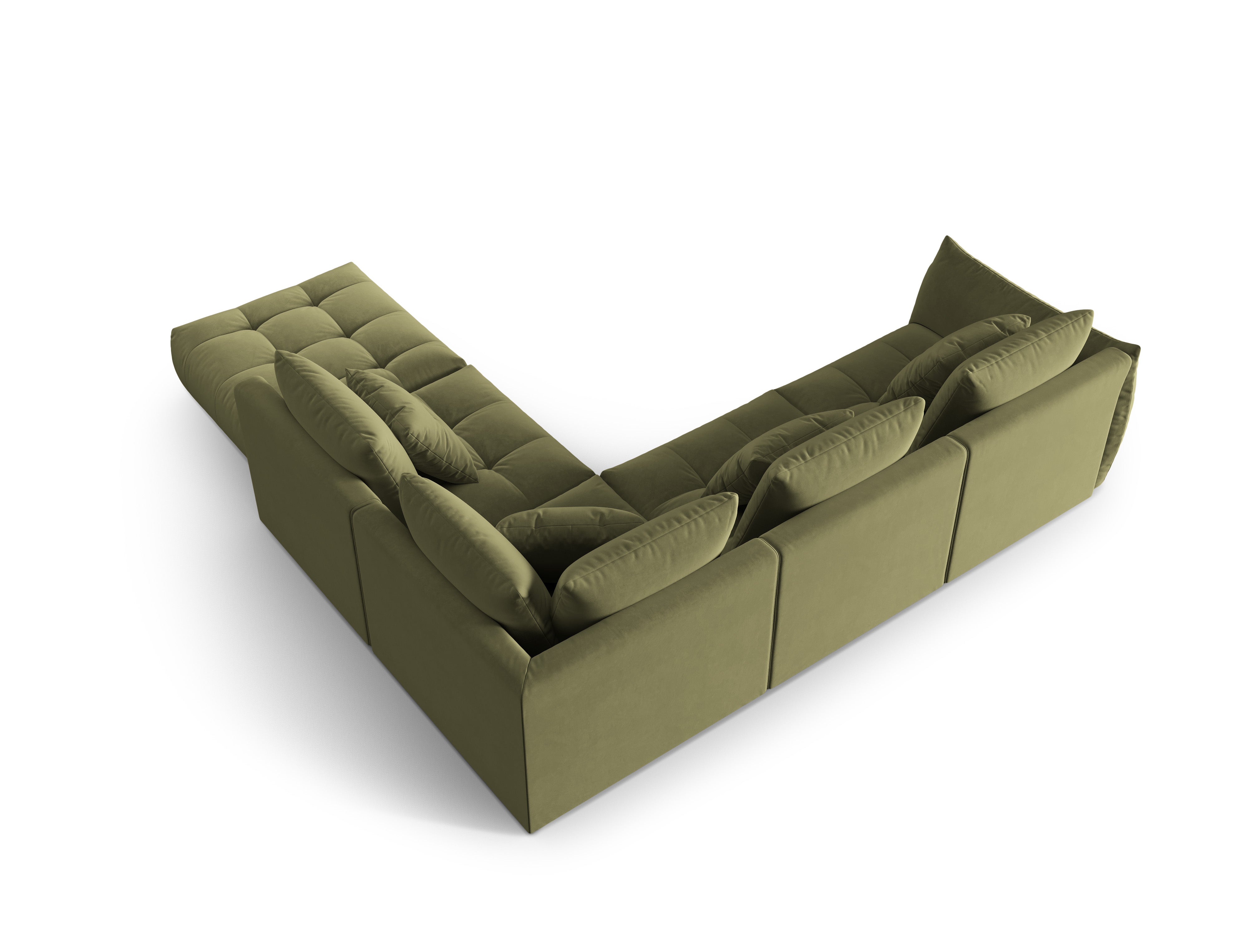 Velvet Modular Right Ecke Sofa, "Bloom", 4 Sitze, hellgrün, 316x310x95
In Europa gemacht