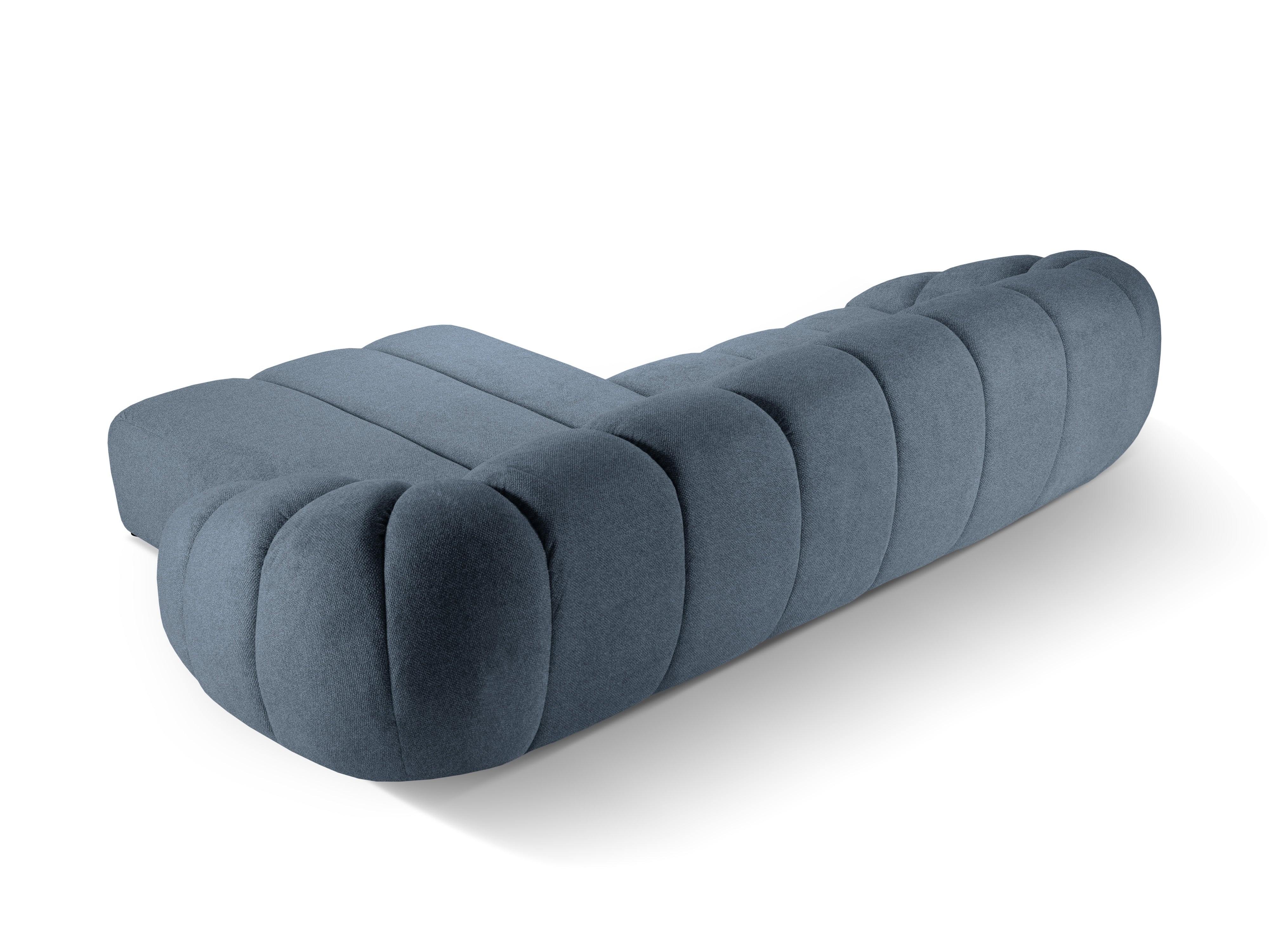 Velvet Right Corner Sofa, "Diana", 4 Sitze, Blue Jeans, 334x182x72
In Europa gemacht