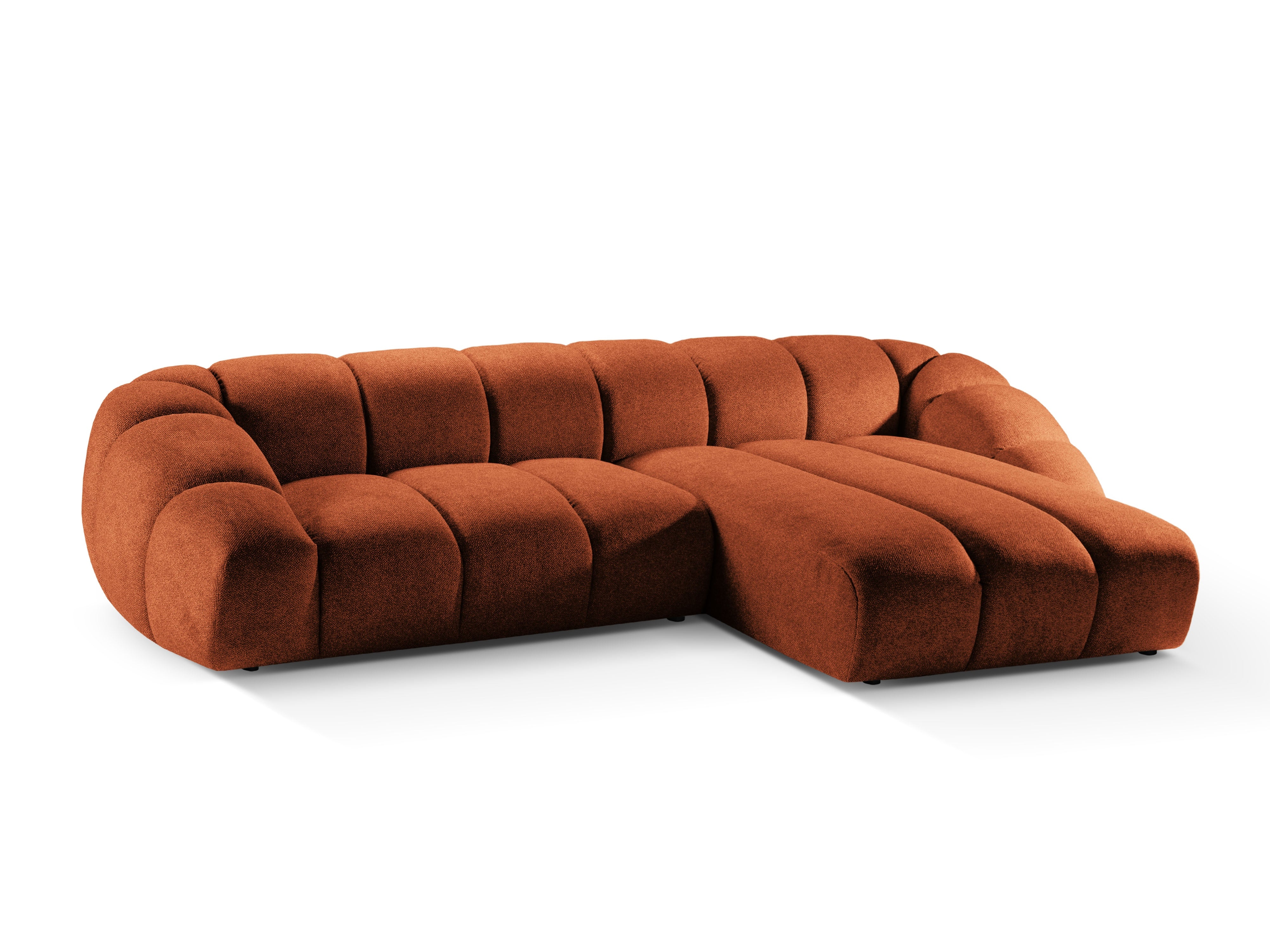 Velvet Right Corner Sofa, "Diana", 4 Sitze, Terrakotta, 334x182x72
In Europa gemacht