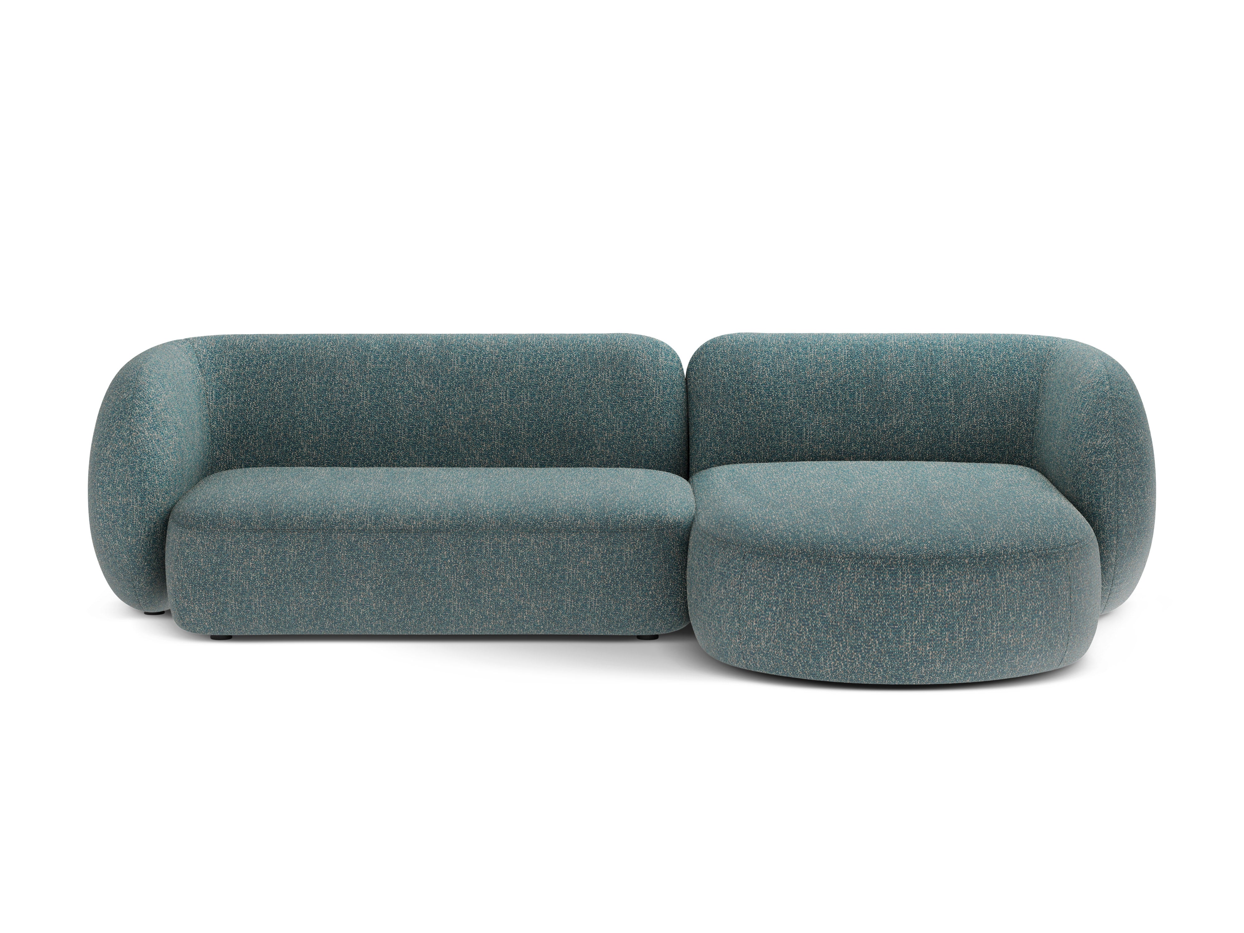 Right-facing 3-seater sofa KATE blue mélange
