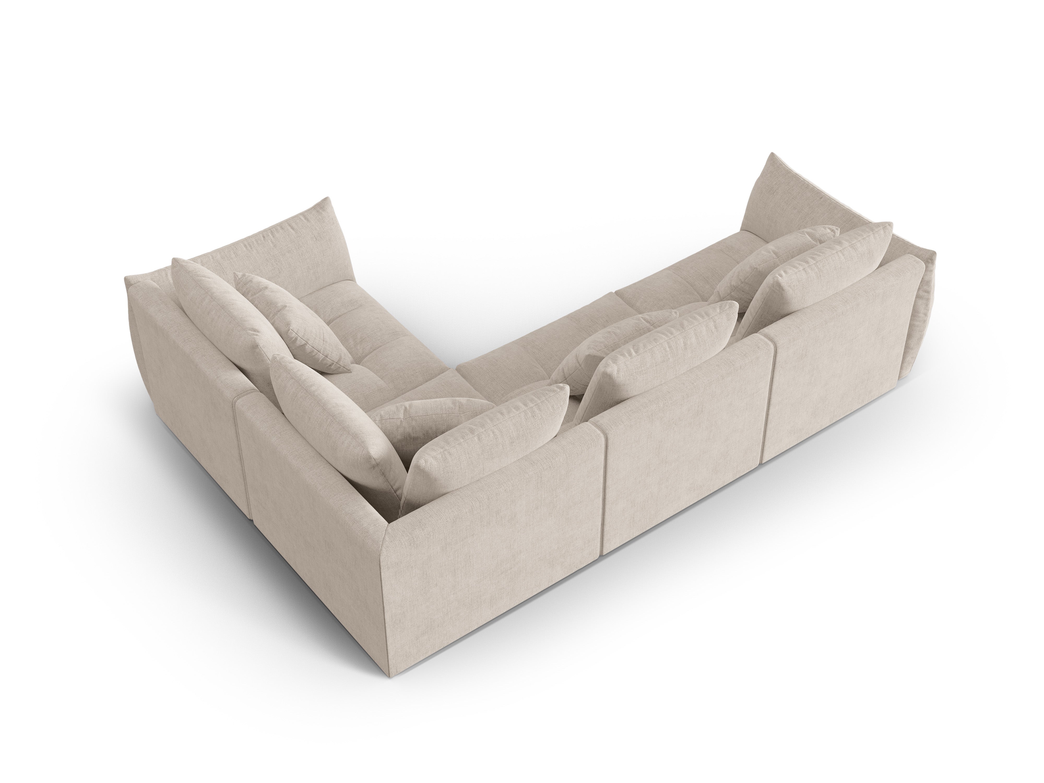 Modularer rechter Ecksofa, "Bloom", 3 Sitze, dunkles Beige, 316x216x95
In Europa gemacht