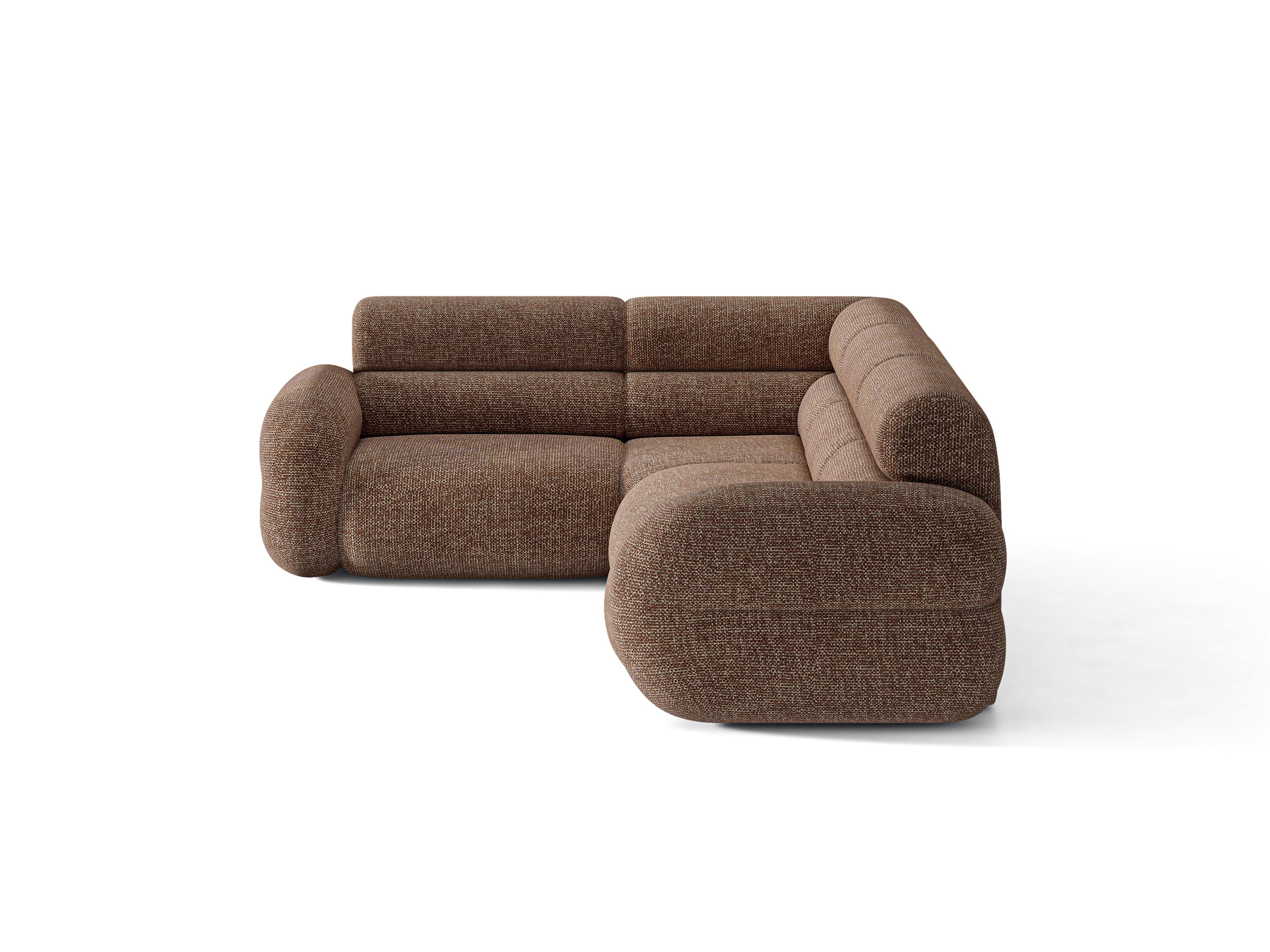Ecksofa in L-Form links NEO braun meliert