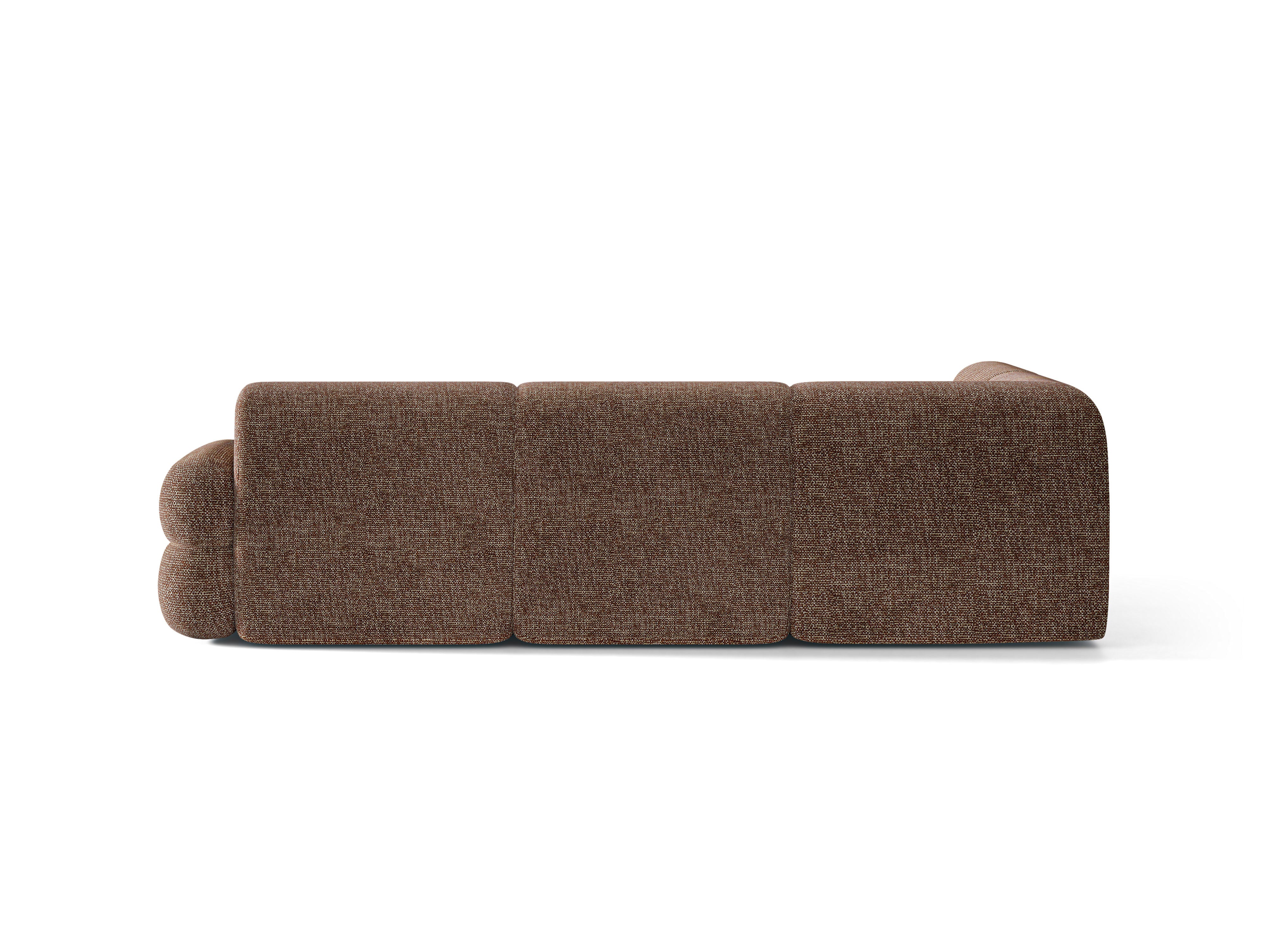 Ecksofa in L-Form links NEO braun meliert