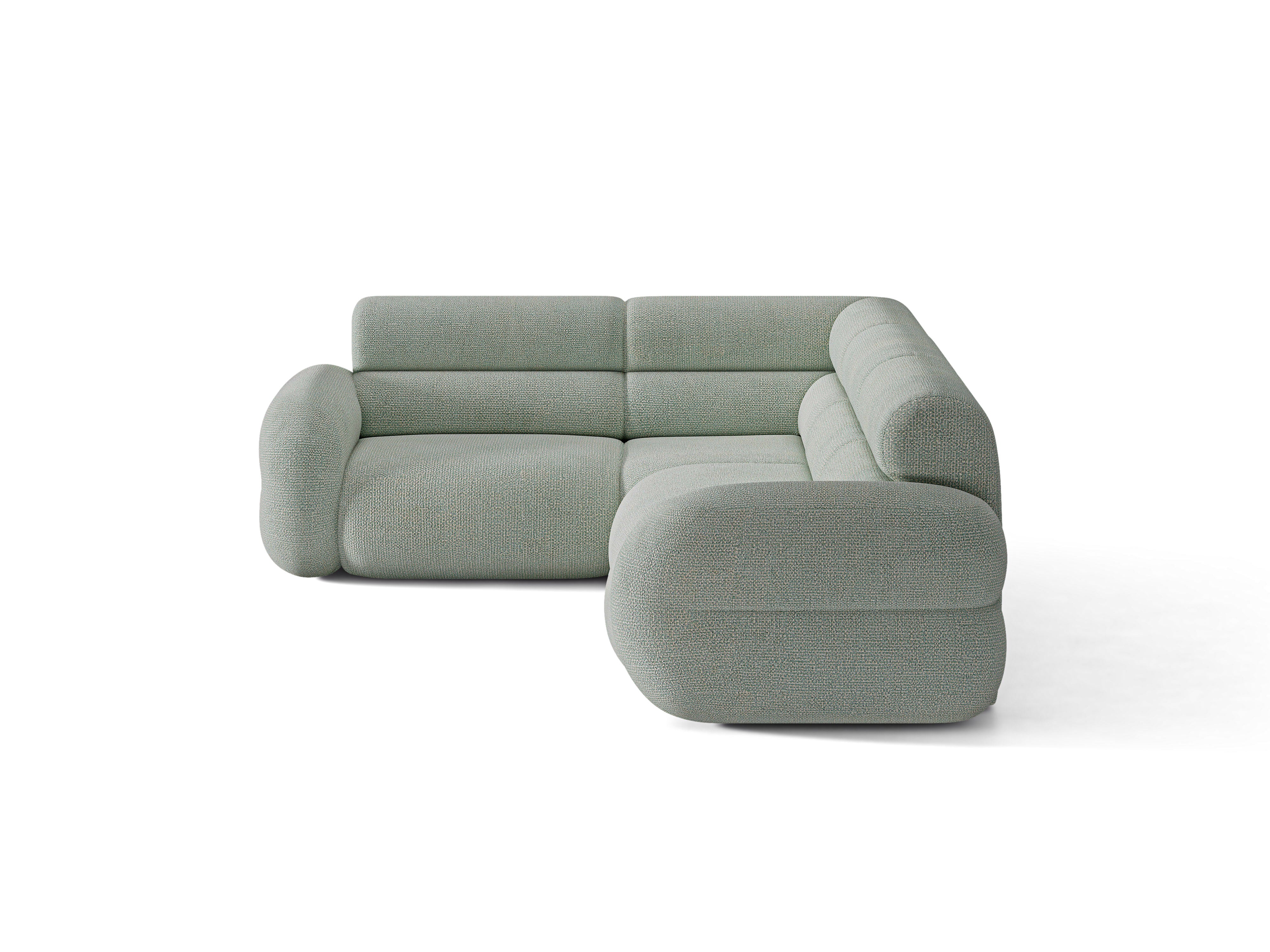 Linke L-förmige NEO-Couch in blauer Melange