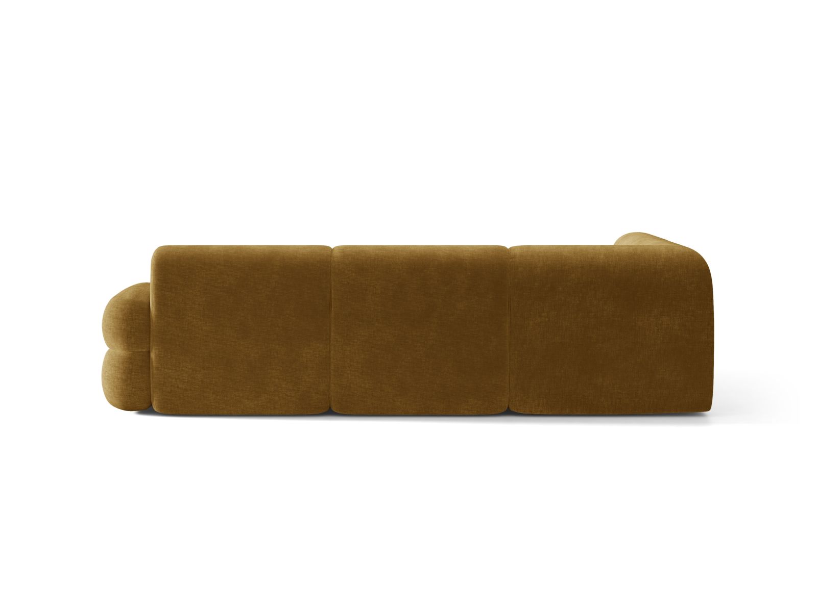 Ecksofa in L-Form links NEO senfgelb Chenille