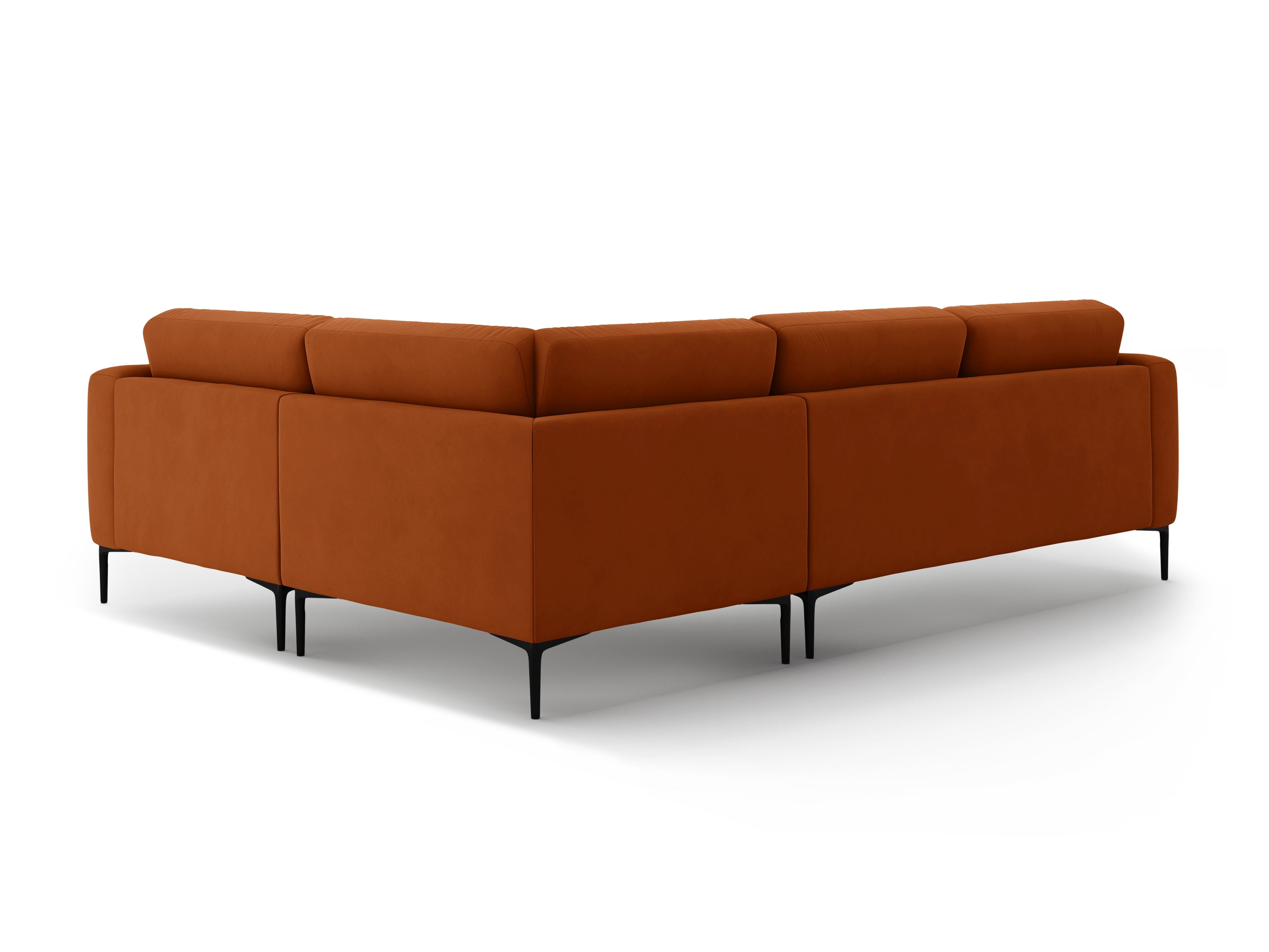 Velvet L-shaped Right Corner Sofa BEMY terracotta