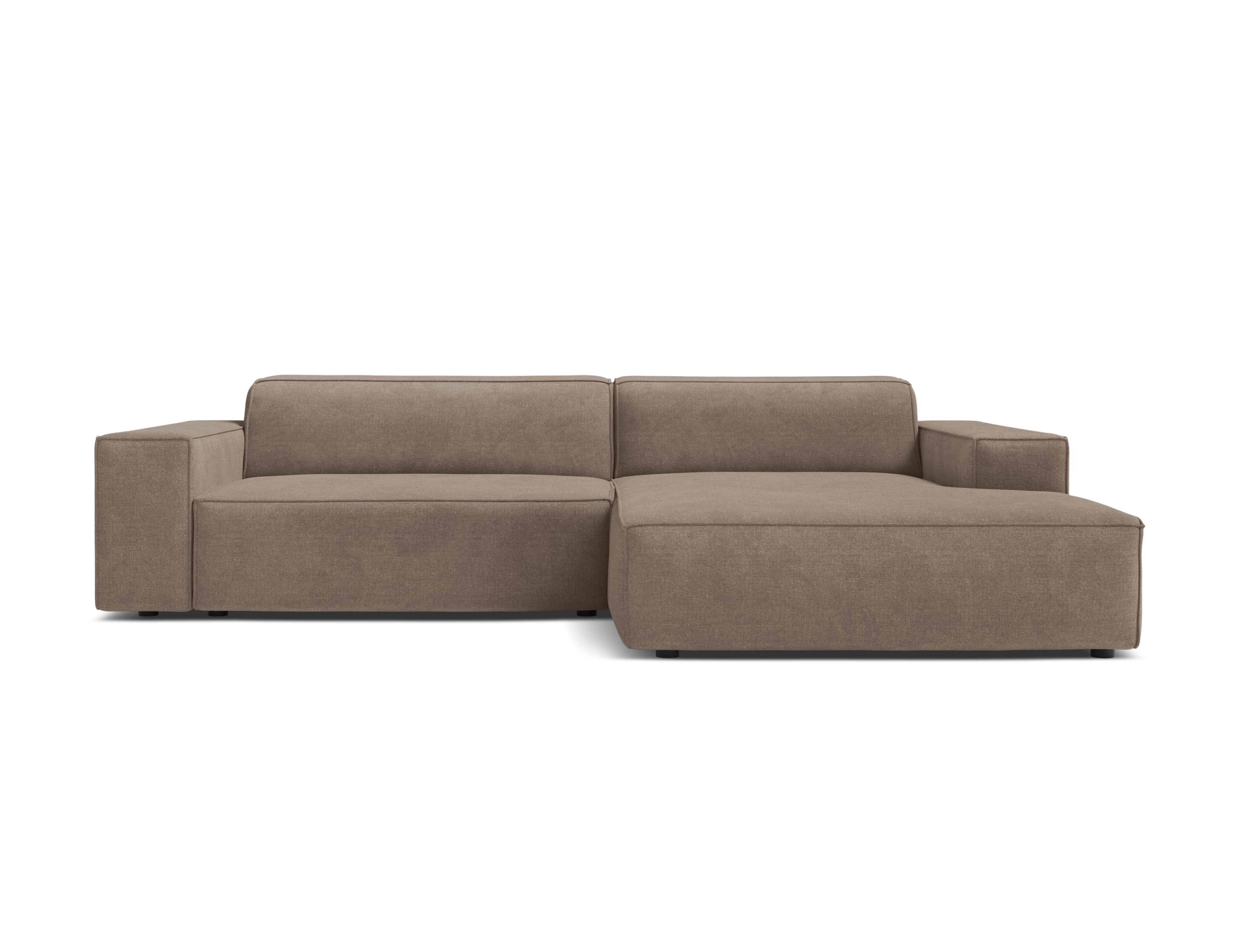 Narożnik prawostronny 3-osobowy JODIE ciemne cappuccino tweed