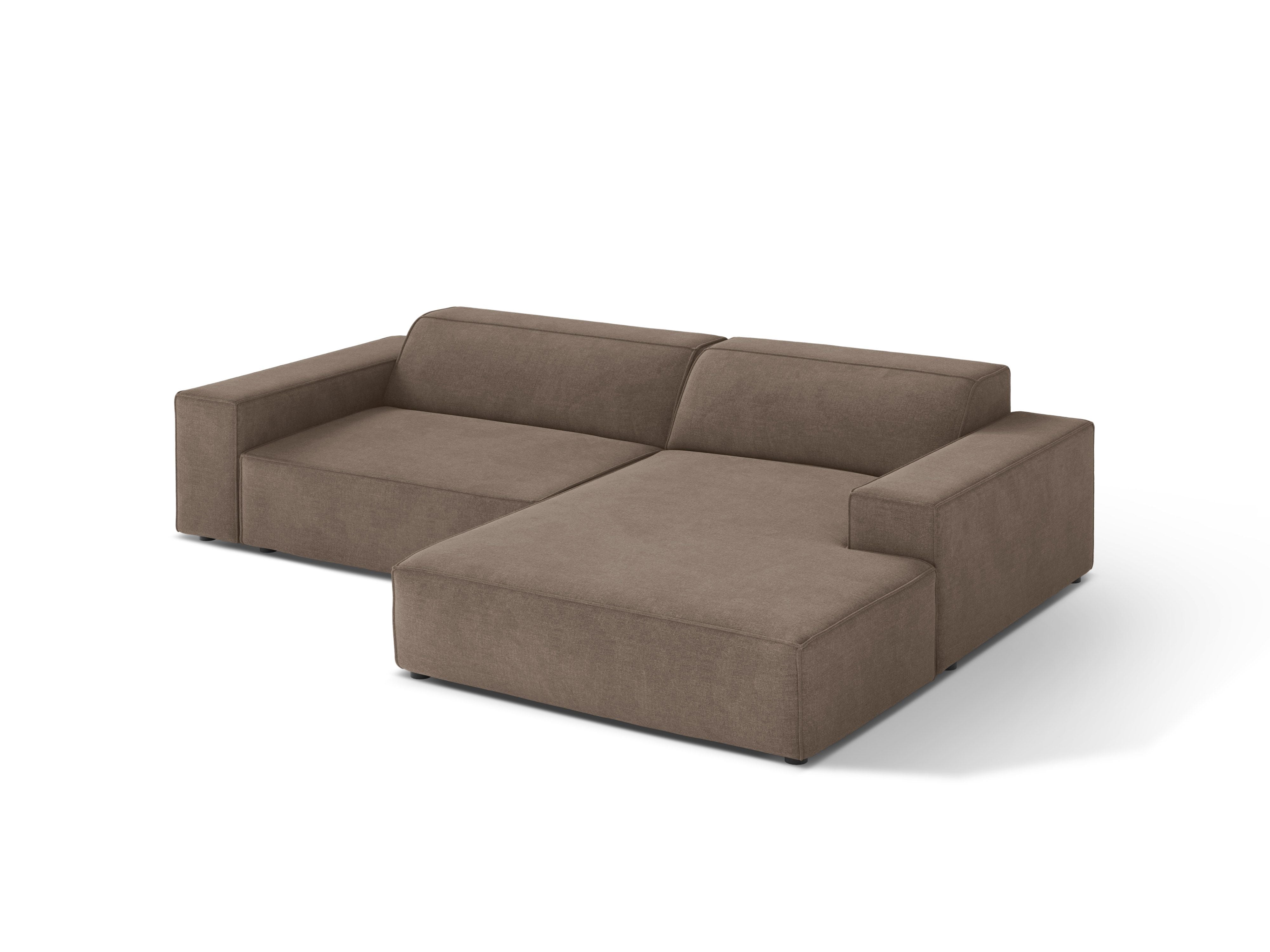 Narożnik prawostronny 3-osobowy JODIE ciemne cappuccino tweed