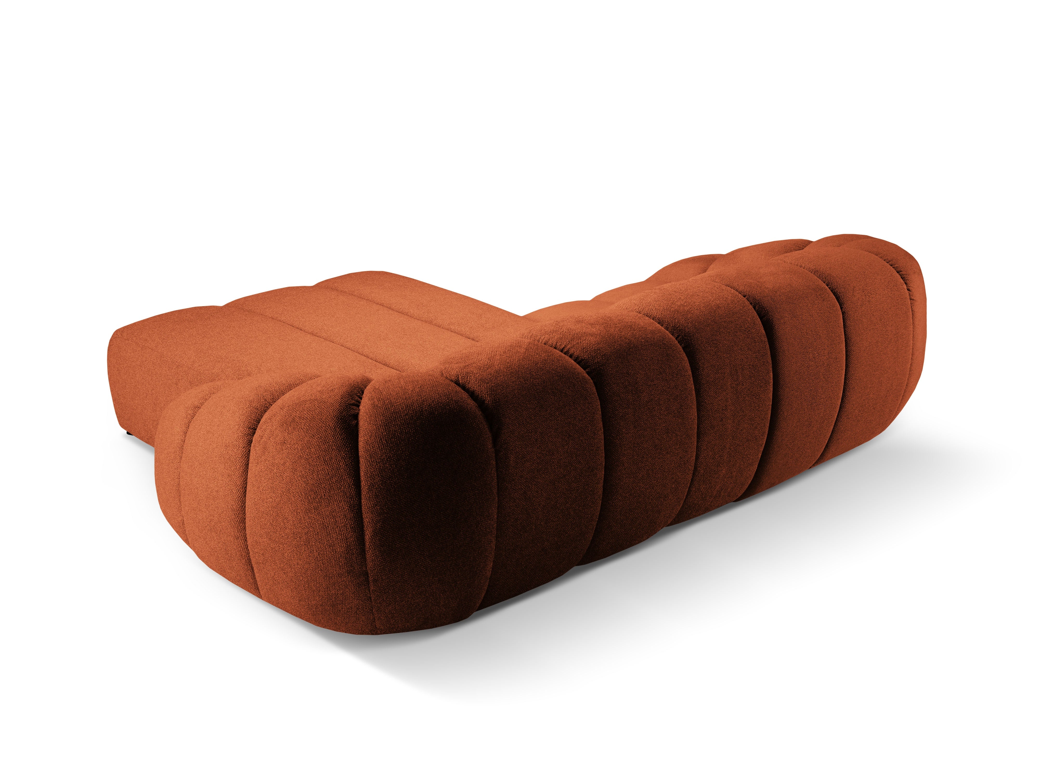 3-sitzige rechteckige Eckcouch DIANA terracotta Chenille [Monika]