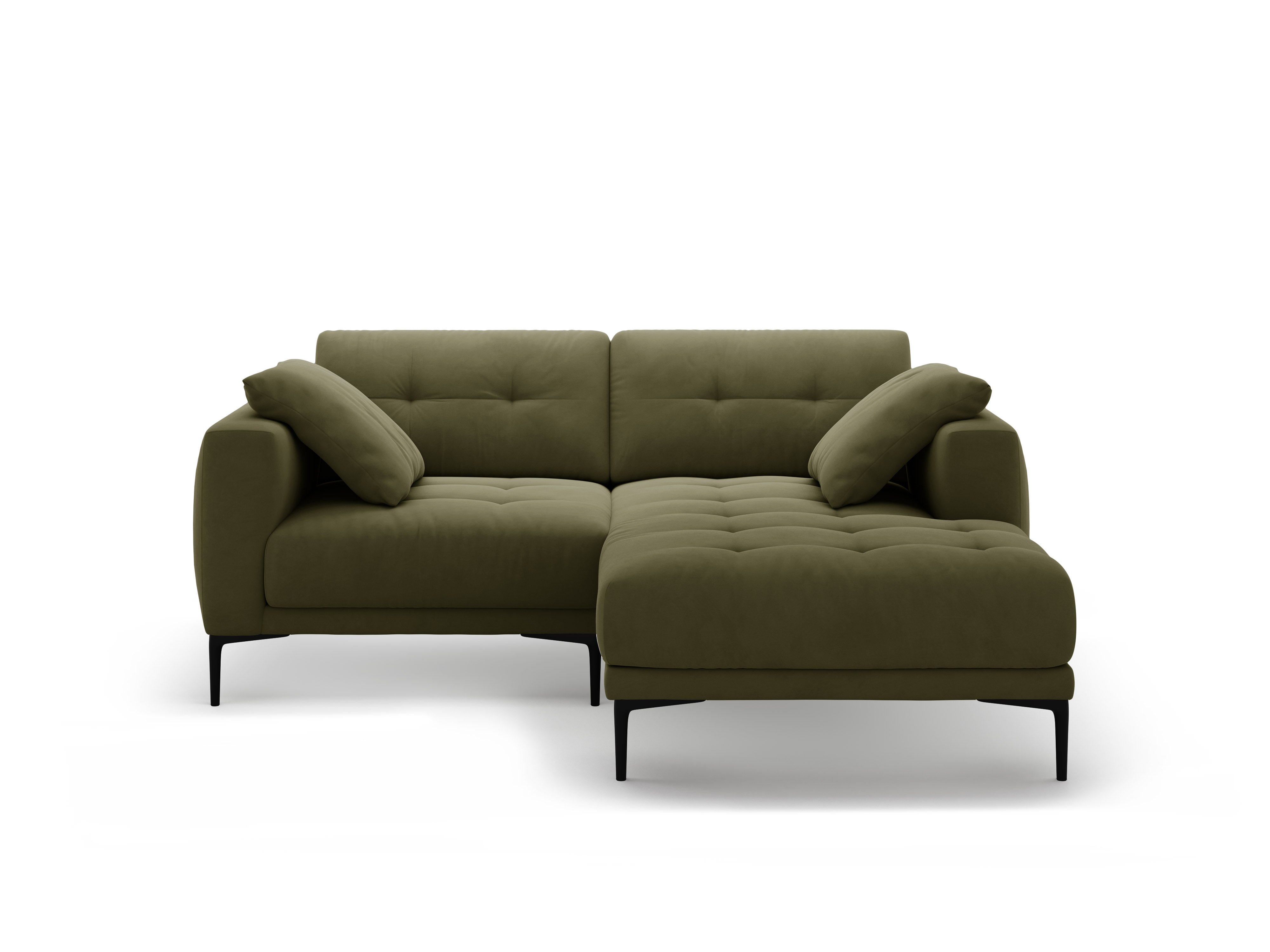 Sofa rechteckig, samtig BEMY, grün