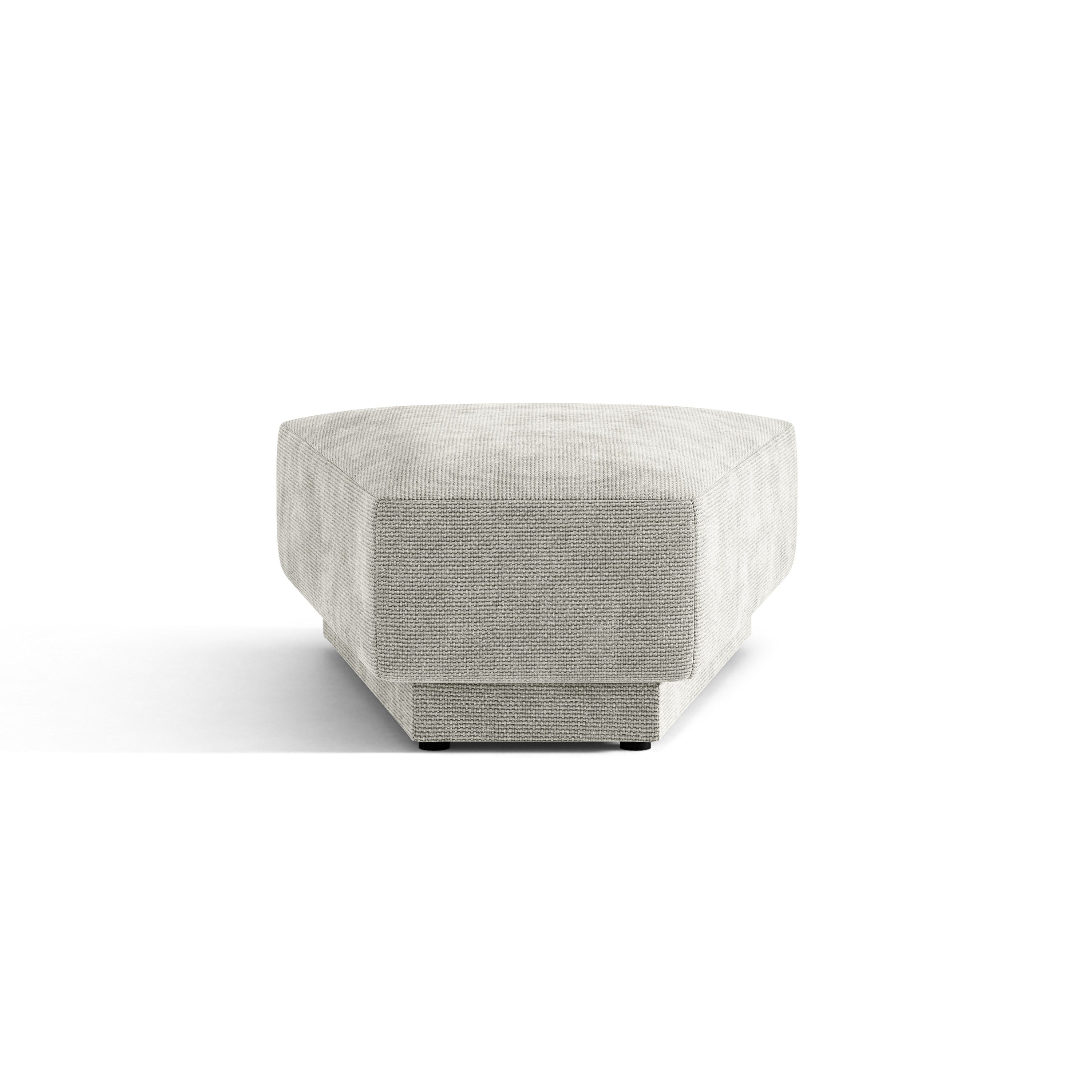 Pouf / Modul MILEY hellgrau chenille seidig