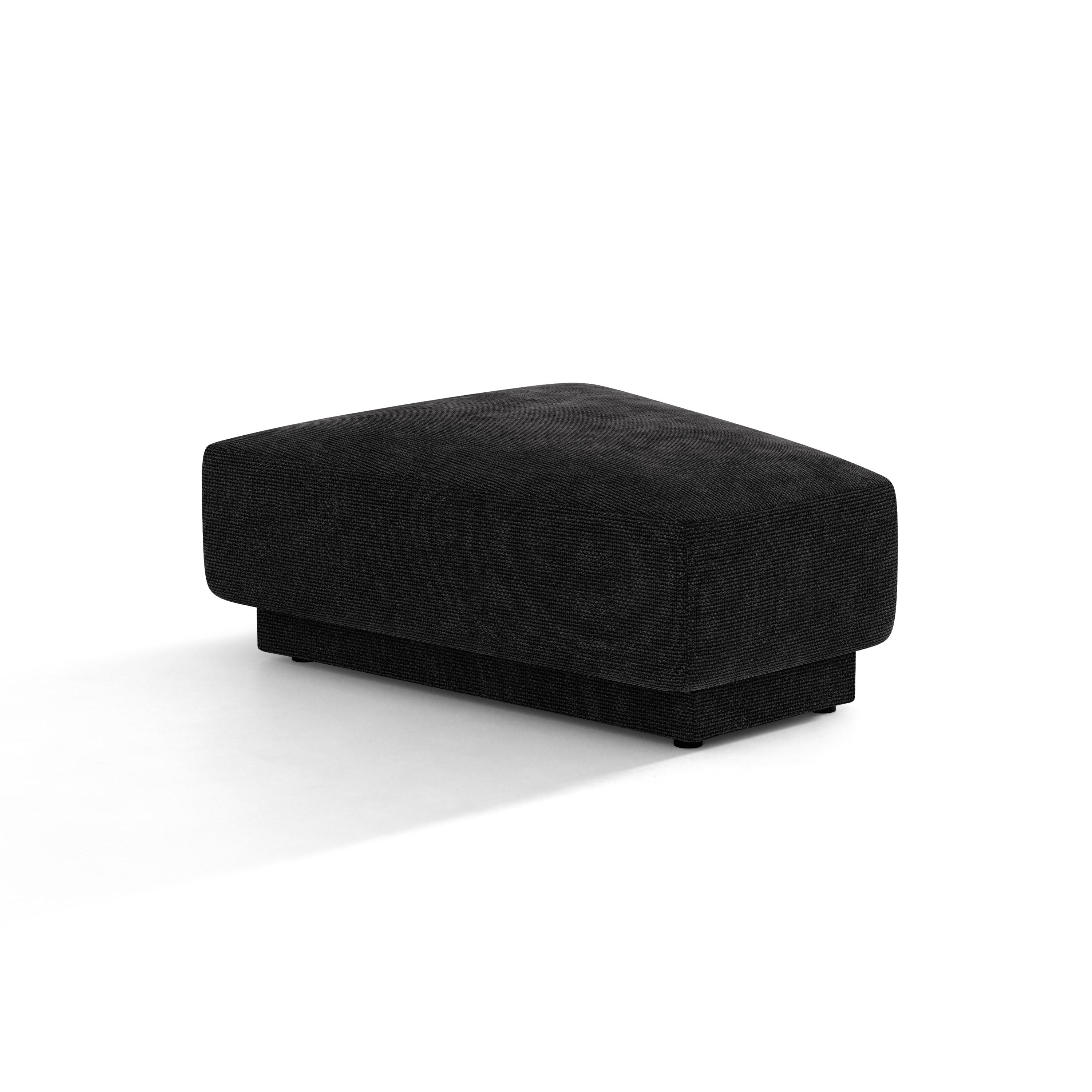 Pouf / Modul MILEY schwarzer Chenille seidig