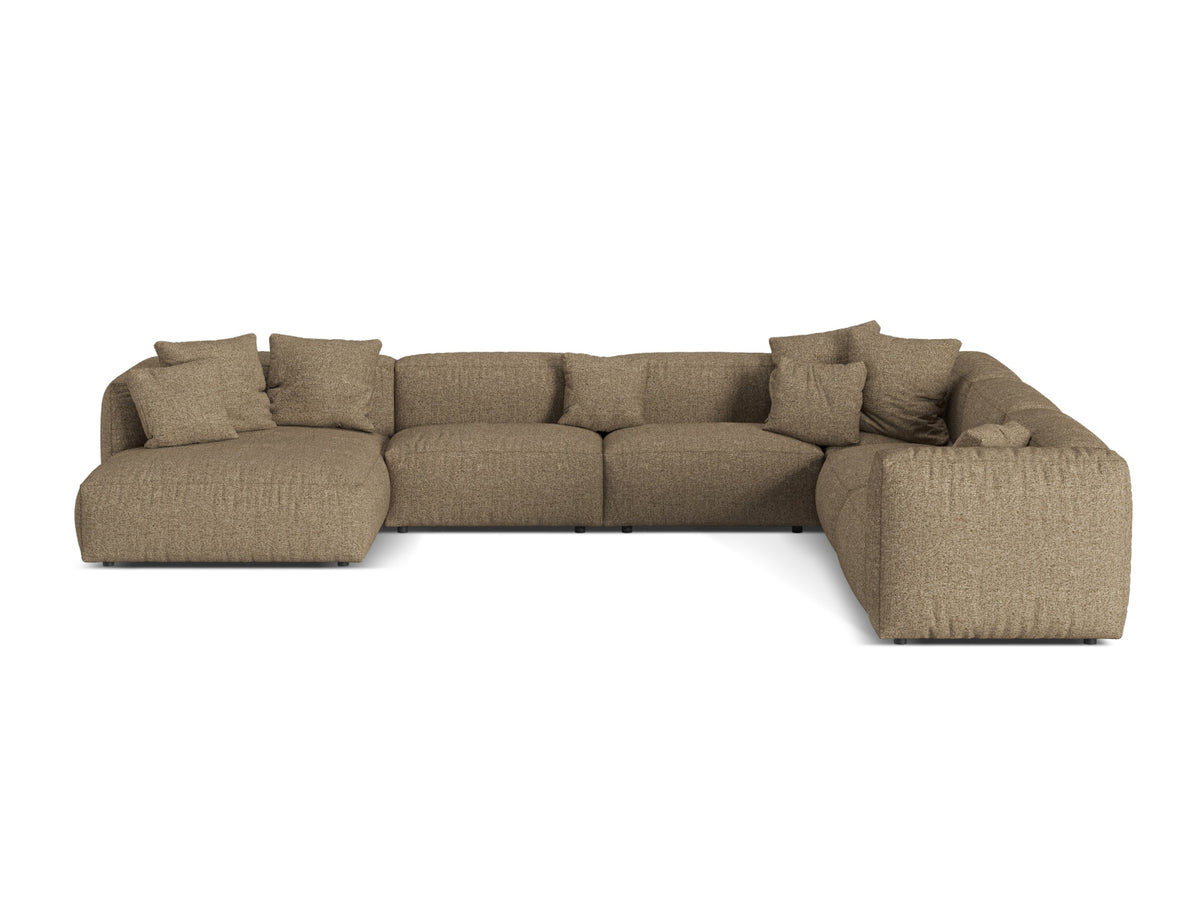Narożnik modułowy prawostronny duży MARTINA cappuccino boucle – Micadoni