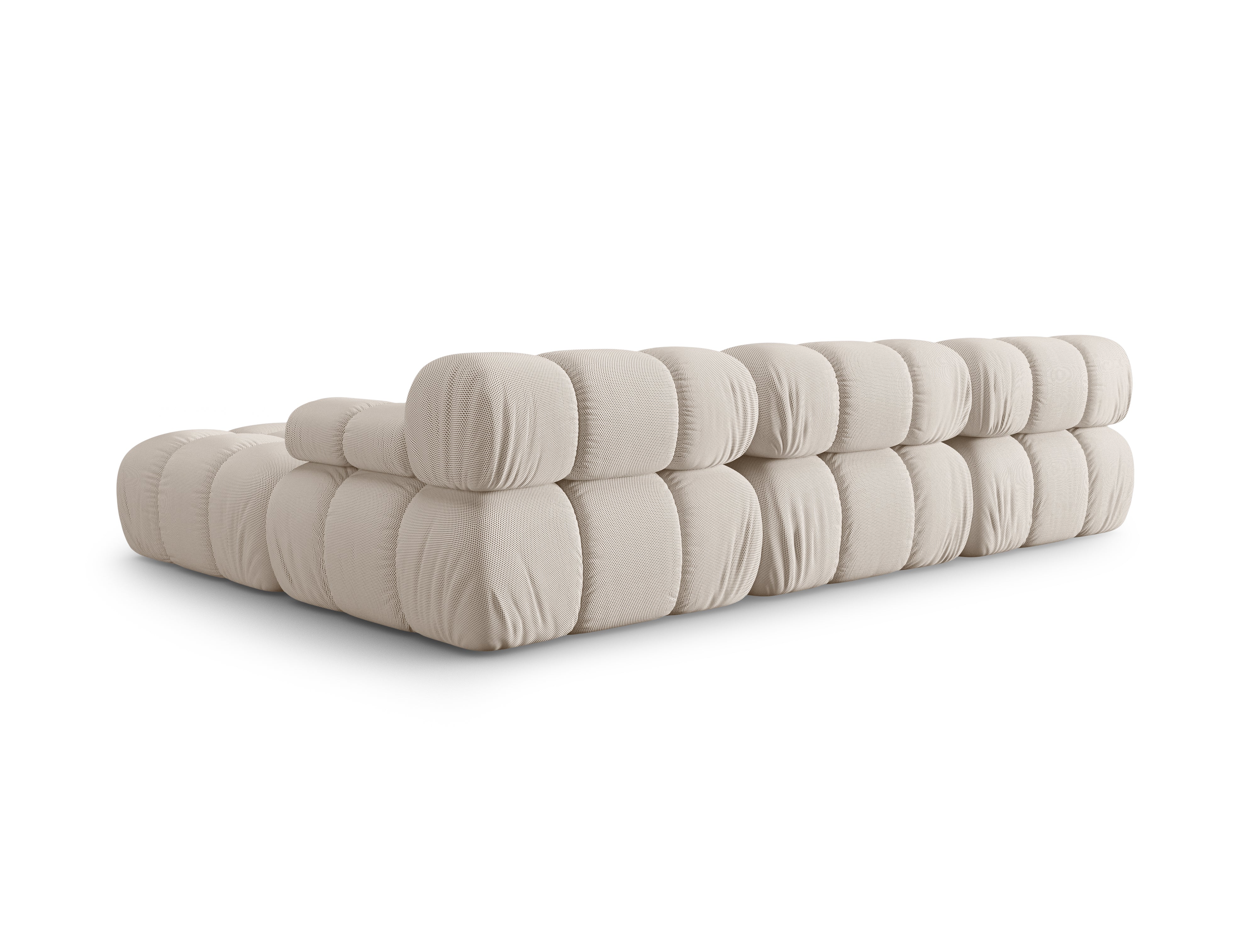 Universelle Eckcouch BELLIS in beigem 3D-Stoff
