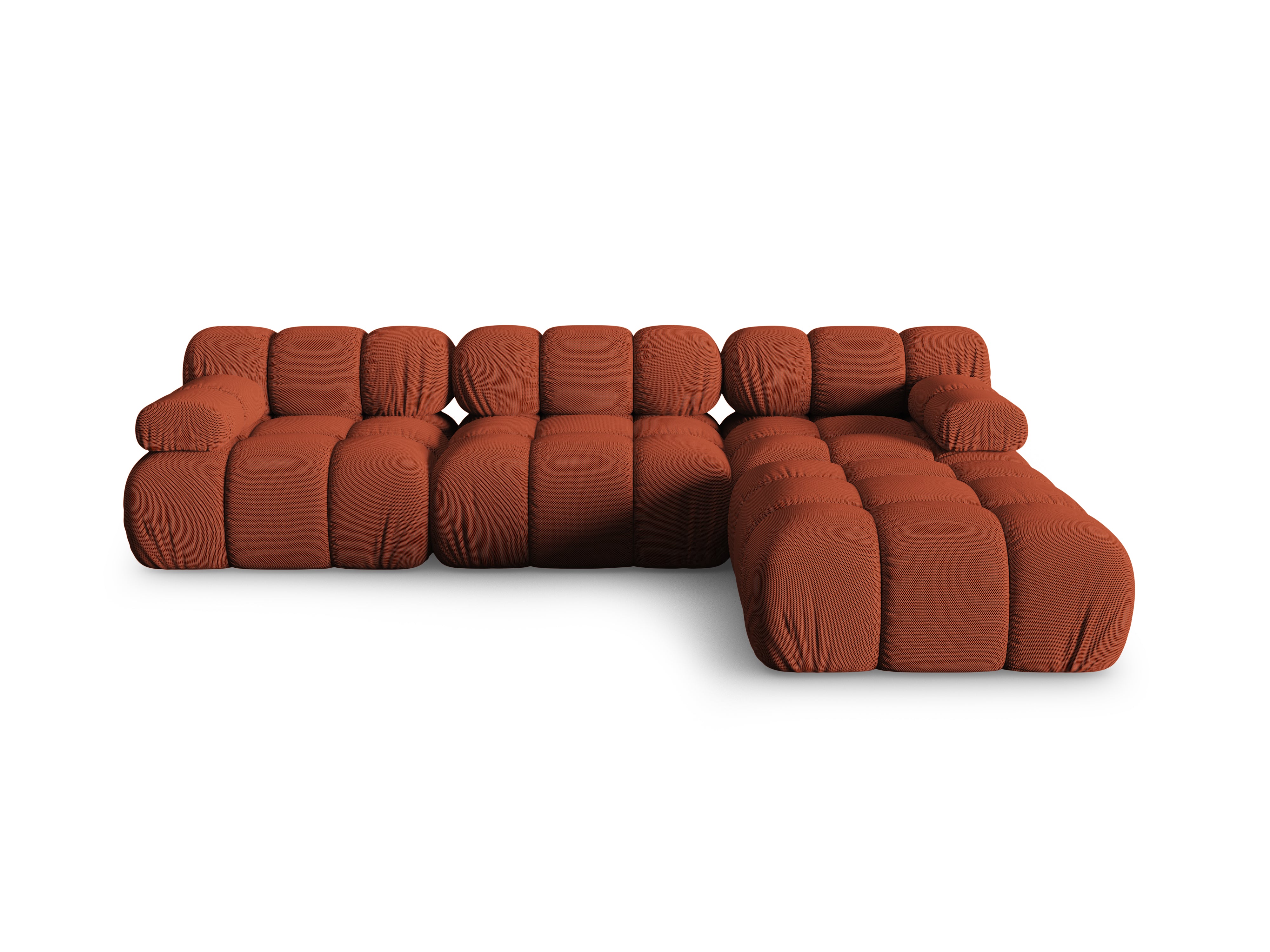 Universelle Eckcouch BELLIS aus 3D Ziegeltuch
