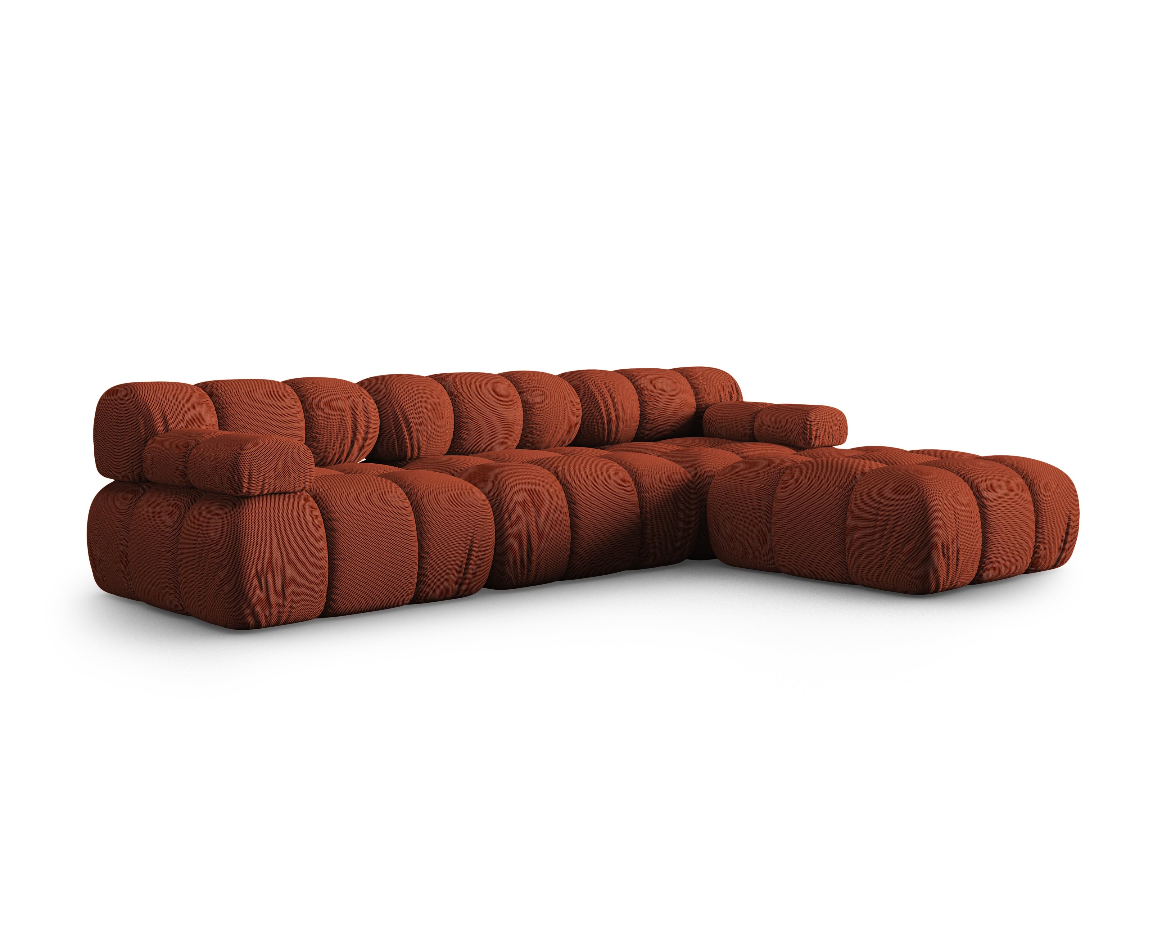 Universelle Eckcouch BELLIS aus 3D Ziegeltuch