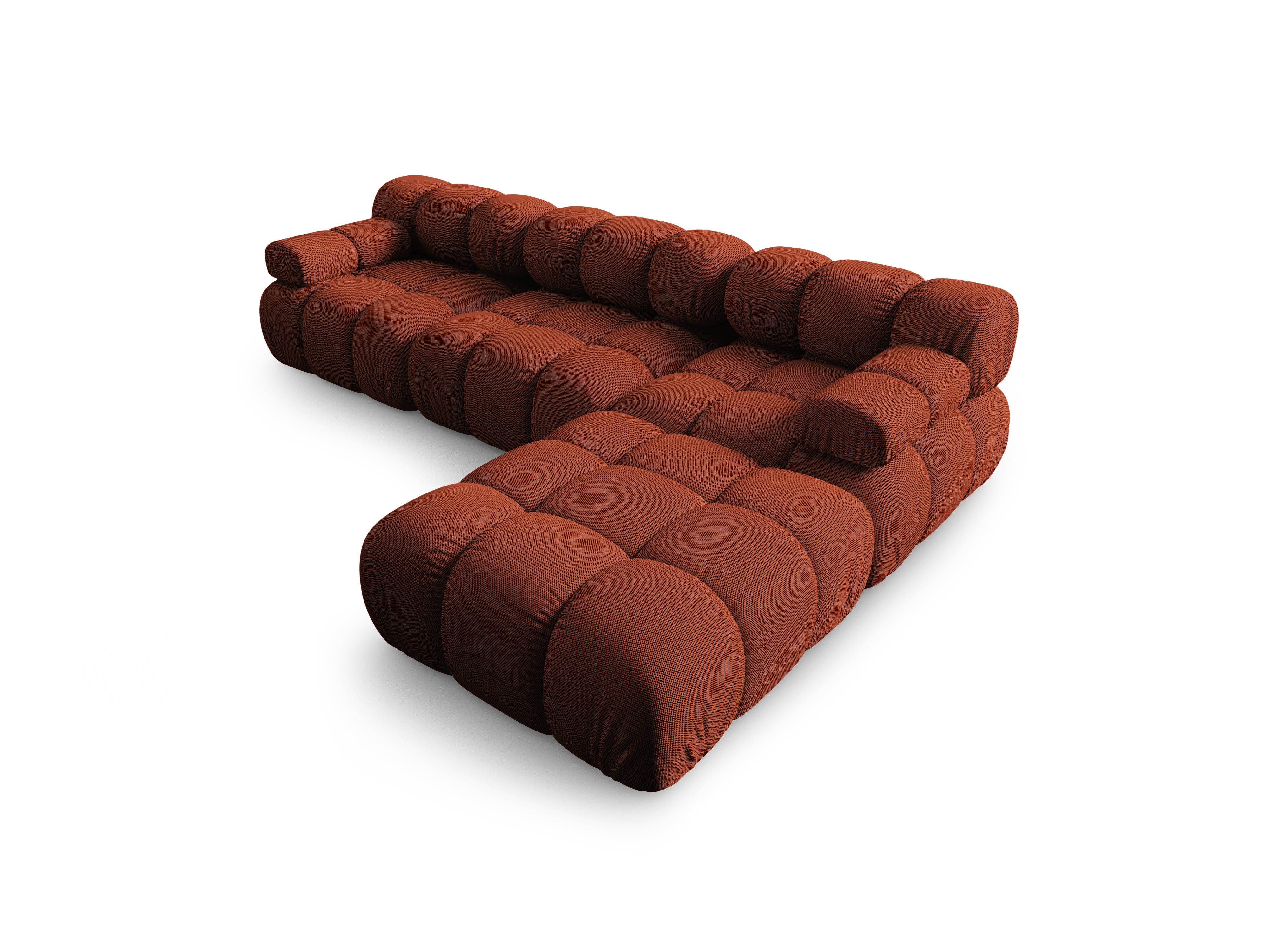 Universelle Eckcouch BELLIS aus 3D Ziegeltuch